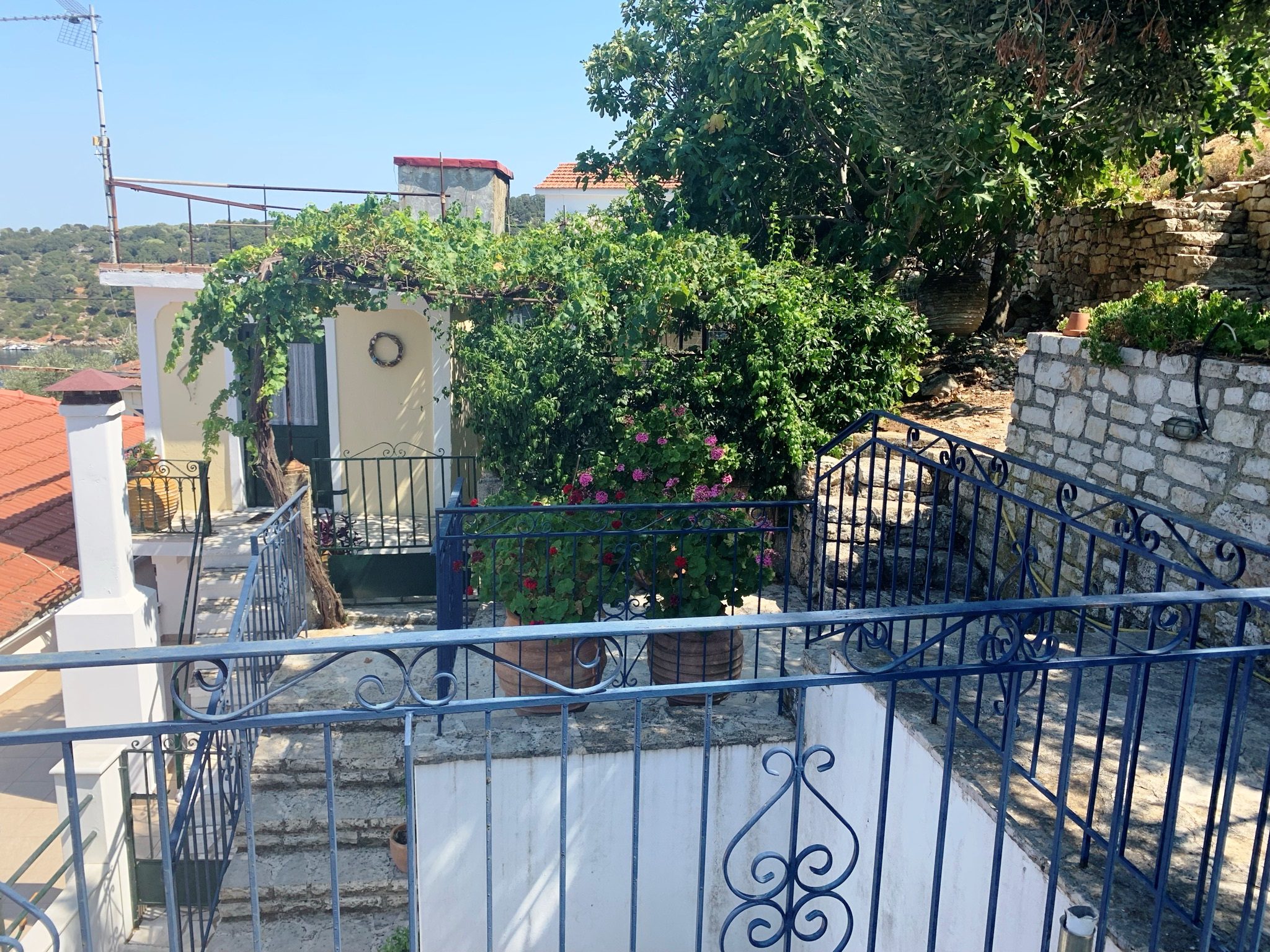 Top terrace of house for rent in Ithaca Greece, Kioni