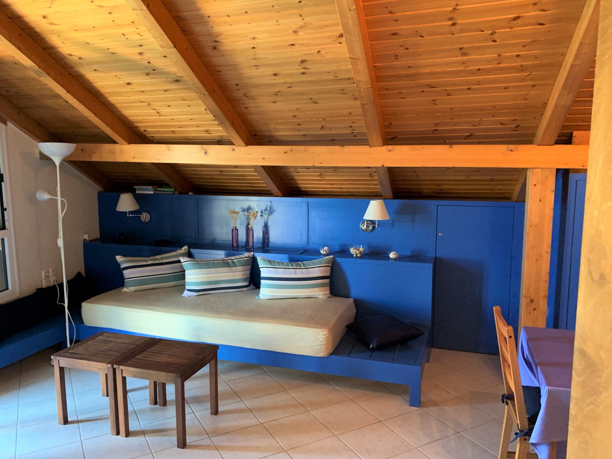 Interior of top apartment for rent in Ithaca Greece, Frikes