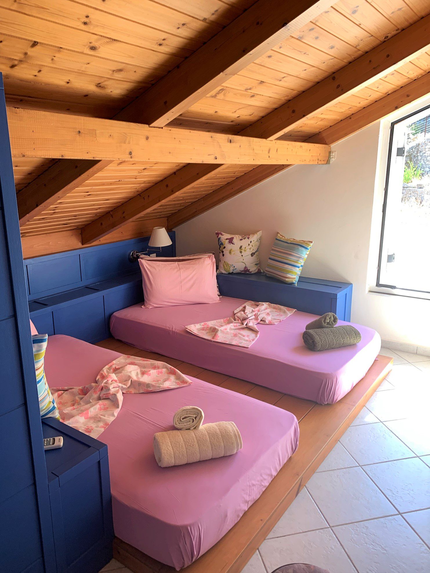 Interior of top apartment for rent in Ithaca Greece, Frikes
