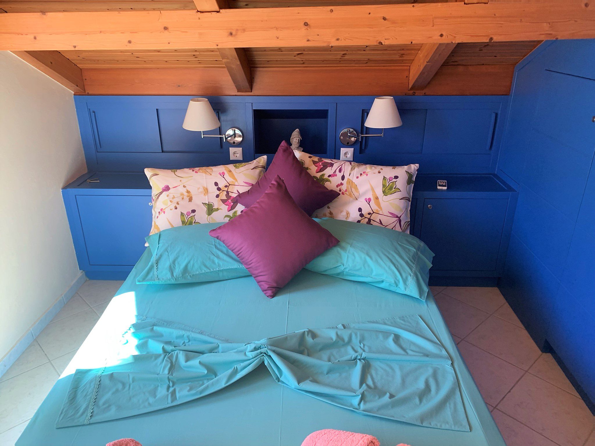 Interior of top apartment for rent in Ithaca Greece, Frikes