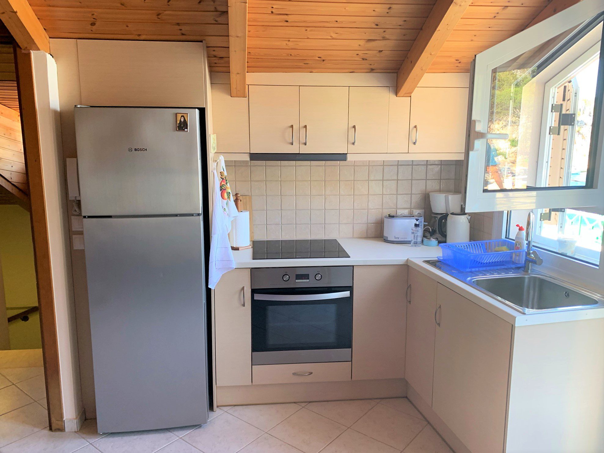 Interior of top apartment for rent in Ithaca Greece, Frikes