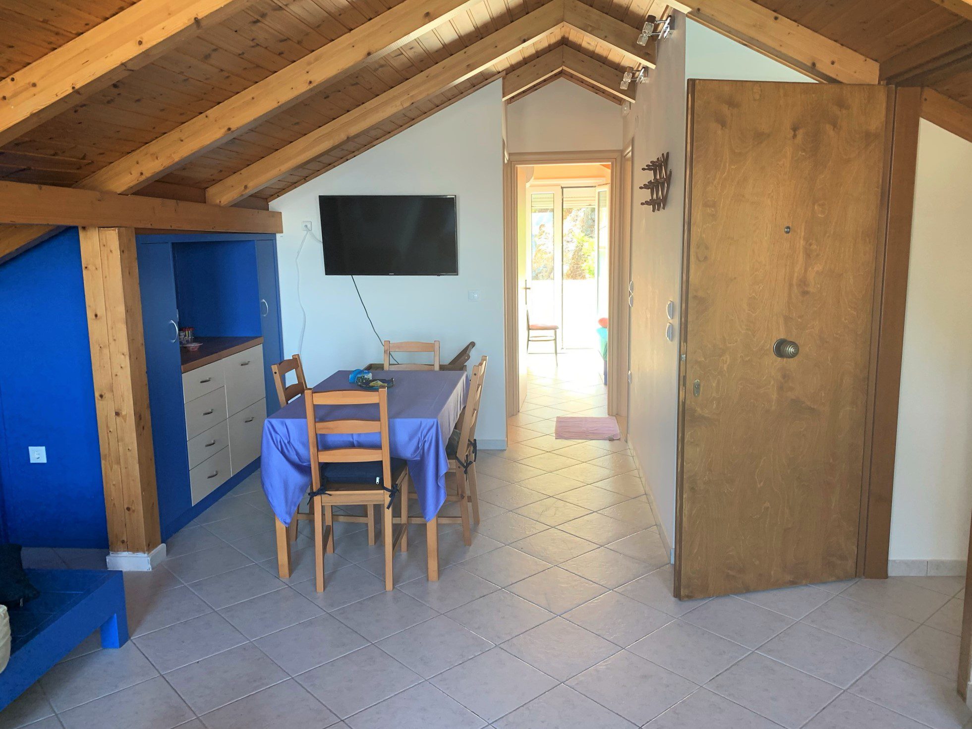 Interior of top apartment for rent in Ithaca Greece, Frikes