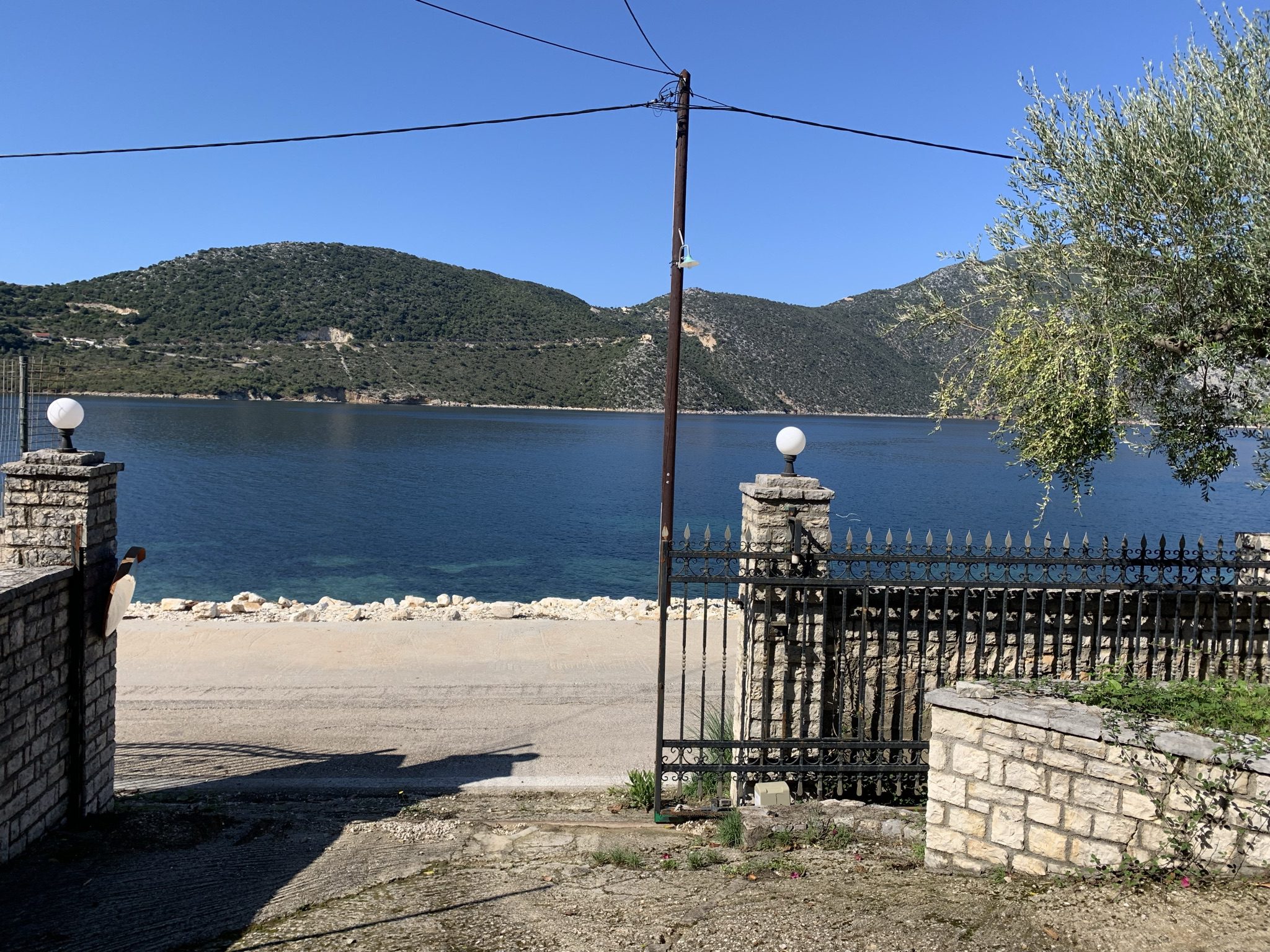 Front gate of house for sale Ithaca Greece, Aetos
