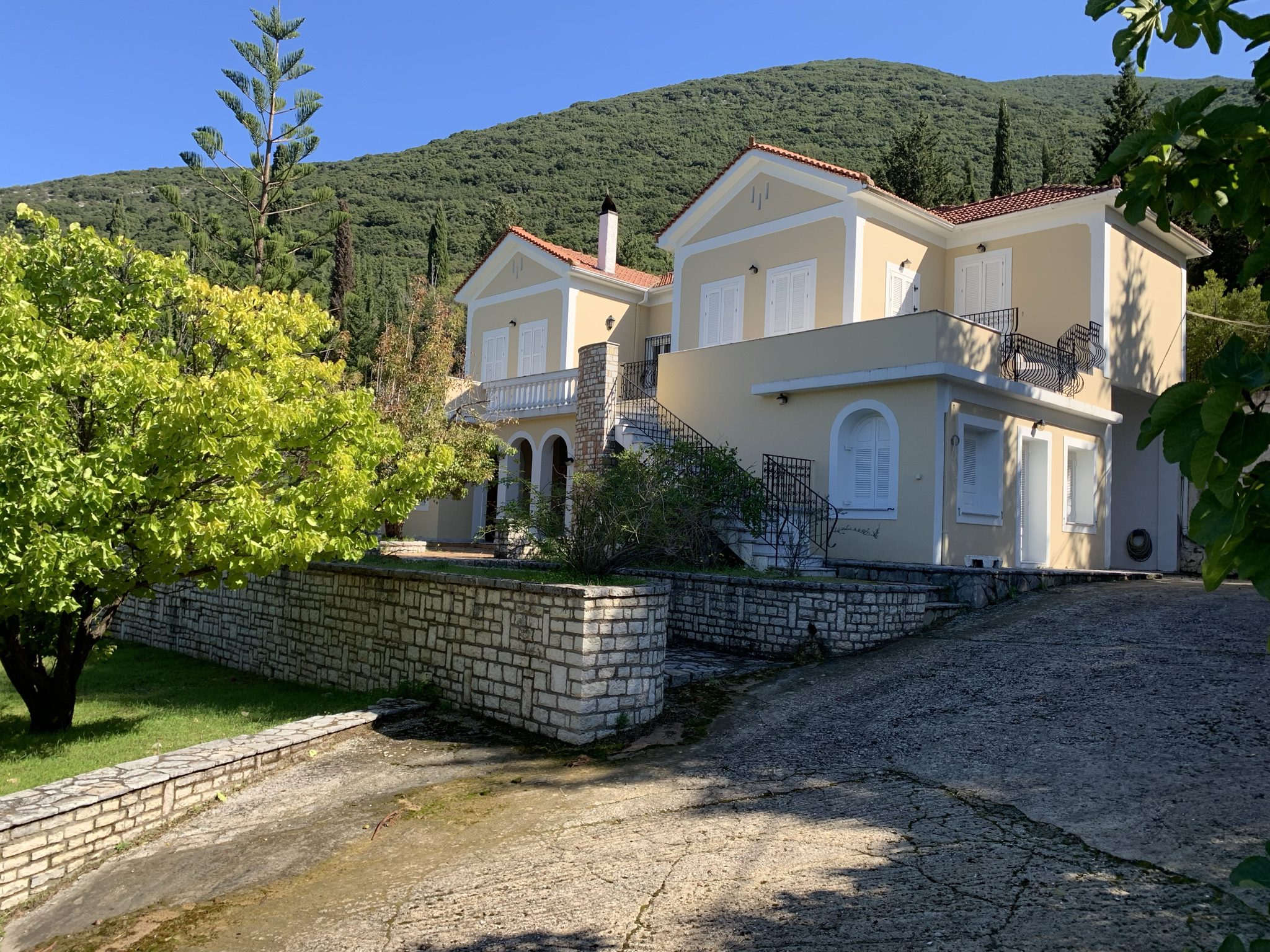 Exterior of house for sale Ithaca Greece, Aetos