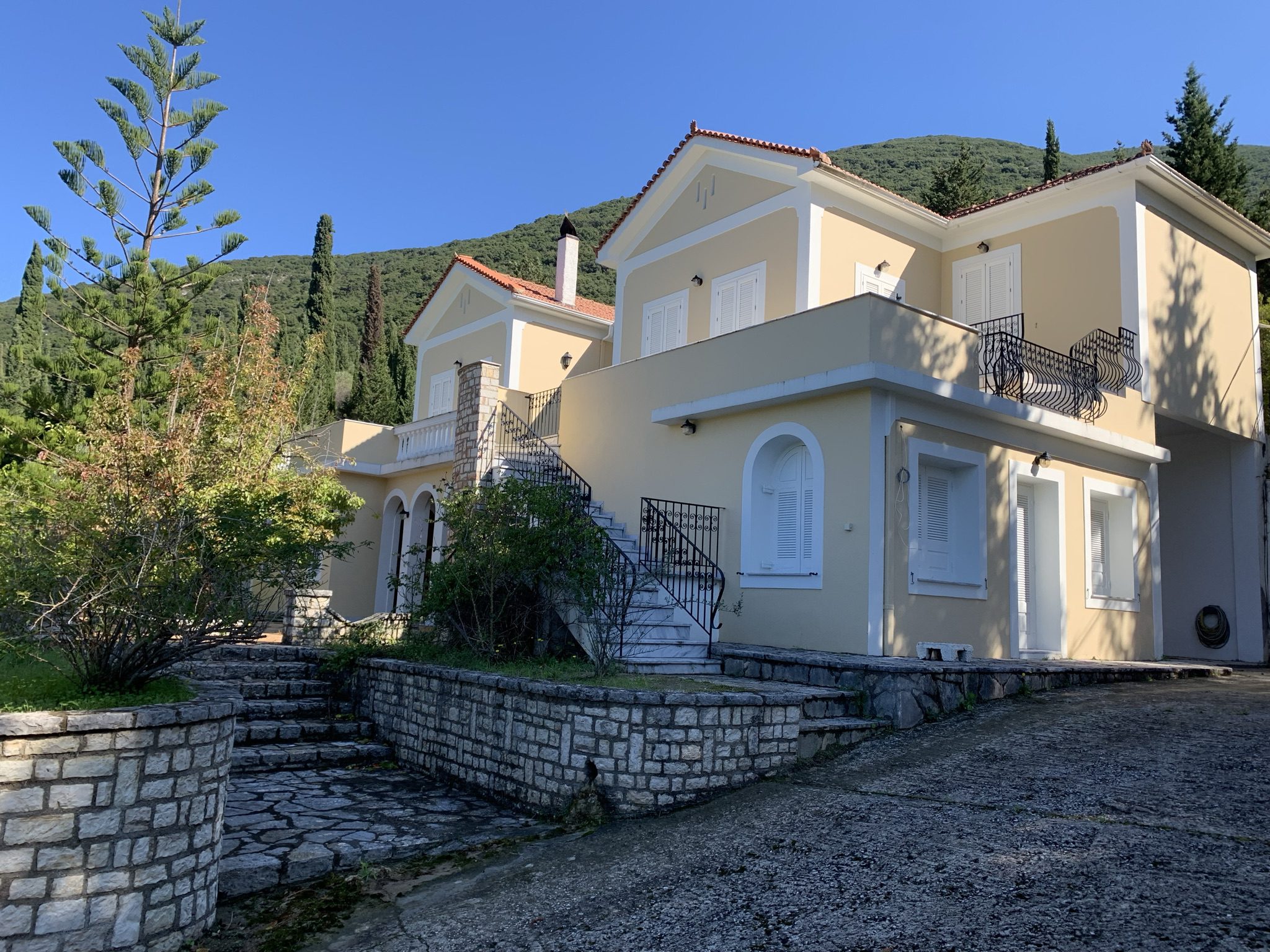 Exterior of house for sale Ithaca Greece, Aetos