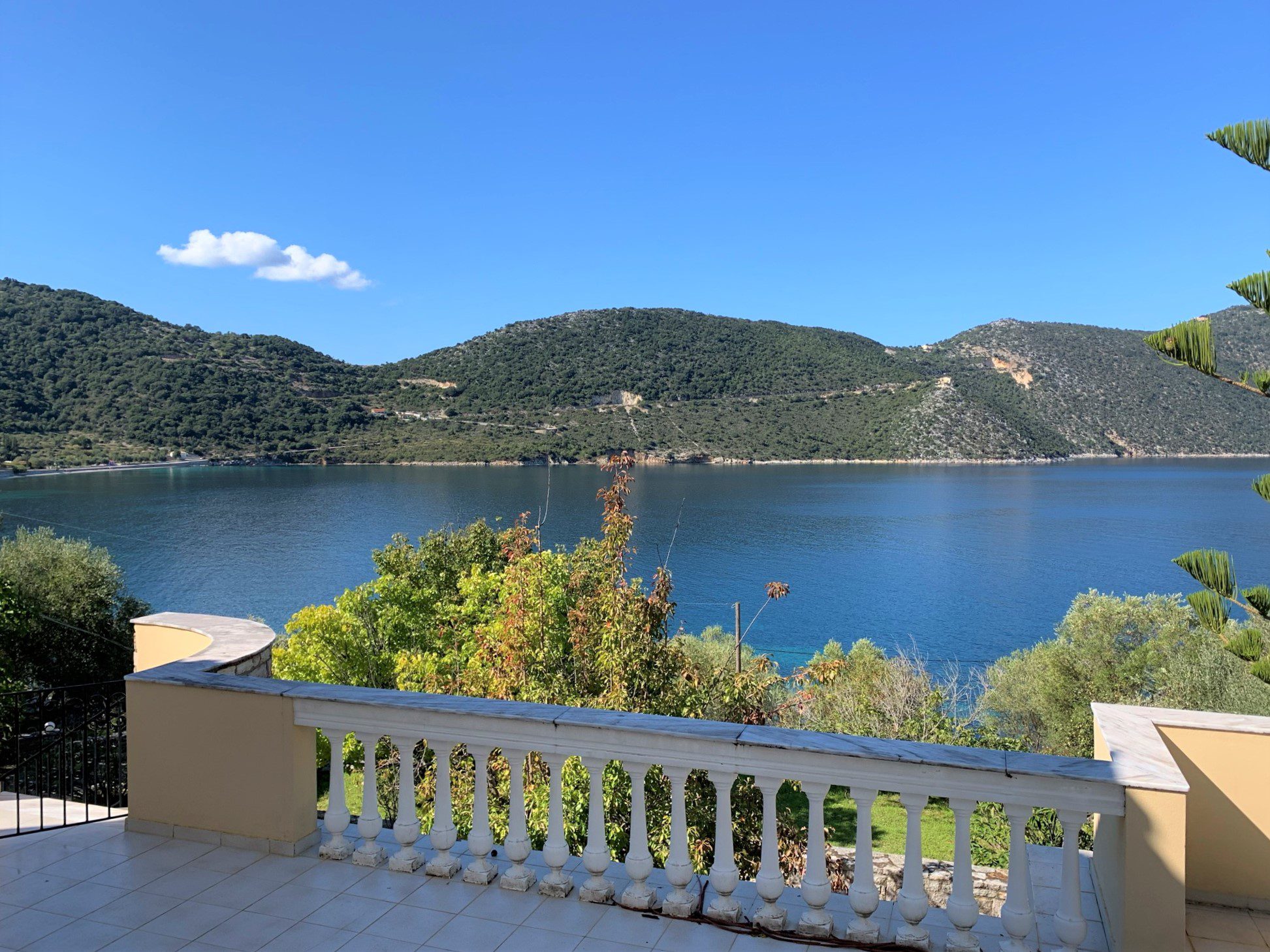 View from balcony of house for sale Ithaca Greece, Aetos