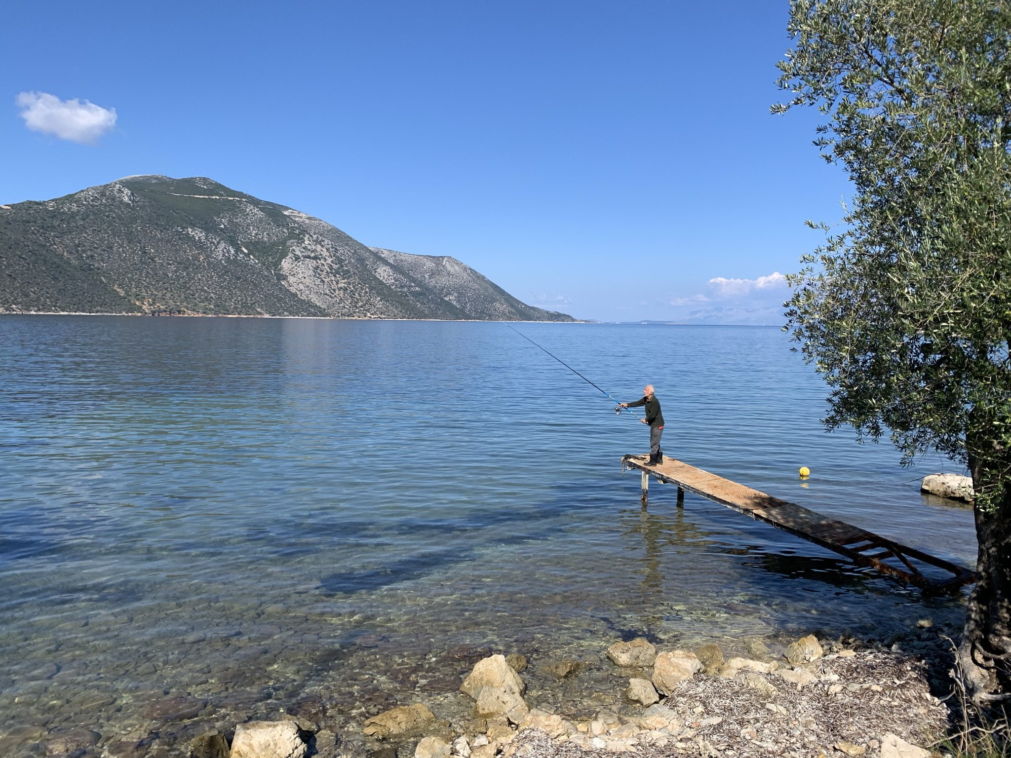 Beach below house for sale Ithaca Greece, Aetos