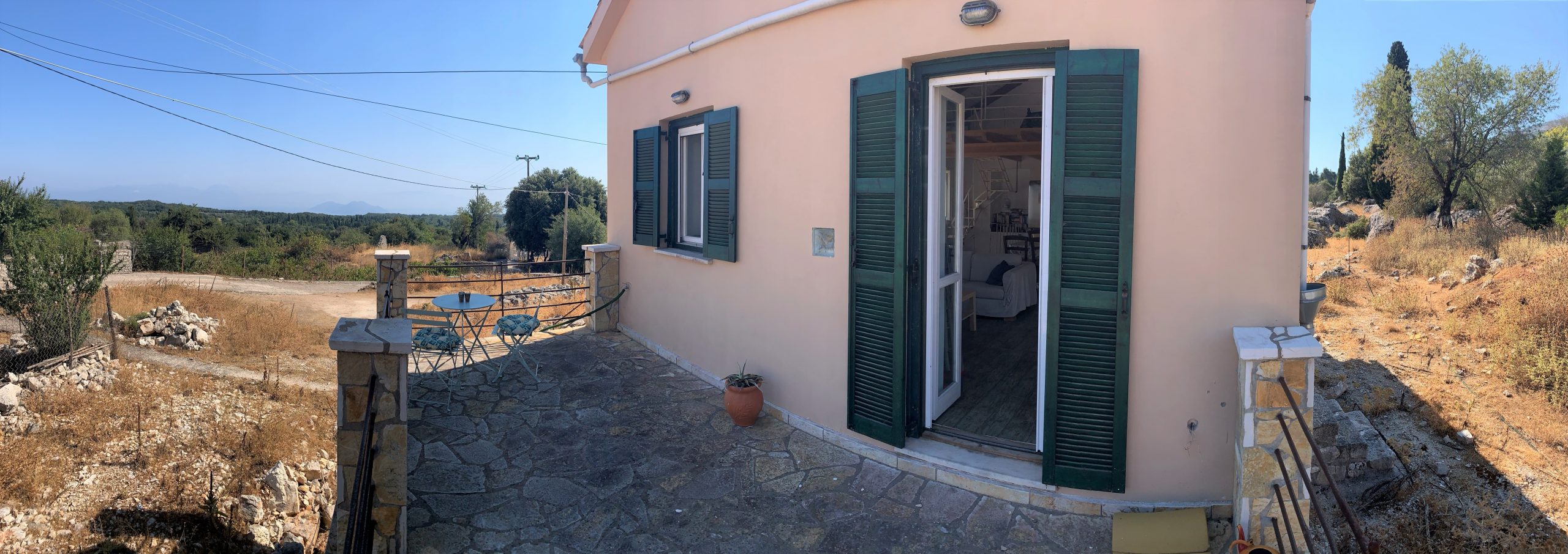 Balcony of house for sale Ithaca Greece, Anoghi