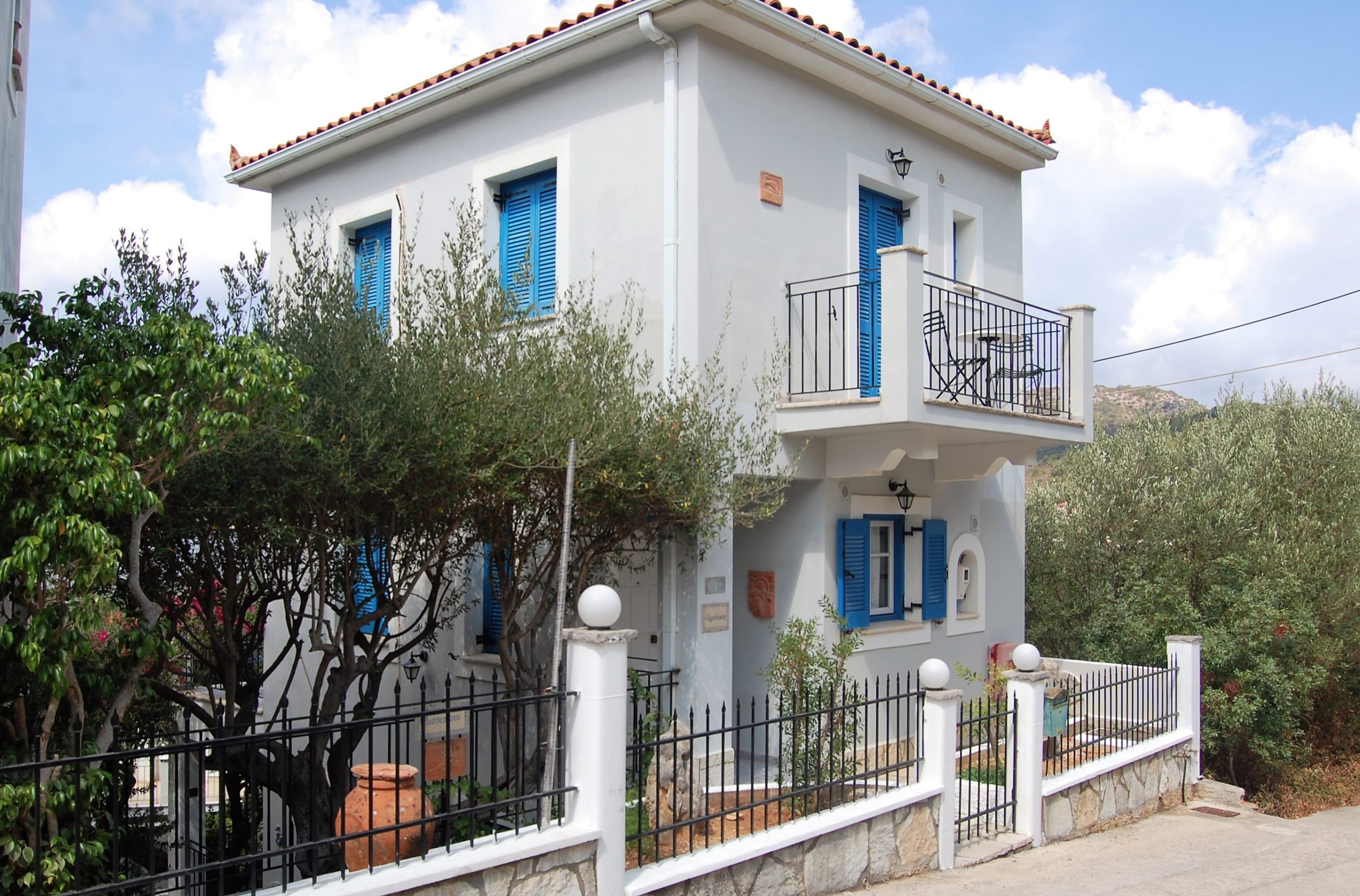 Exterior of apartment complex for sale Ithaca Greece, Vathi
