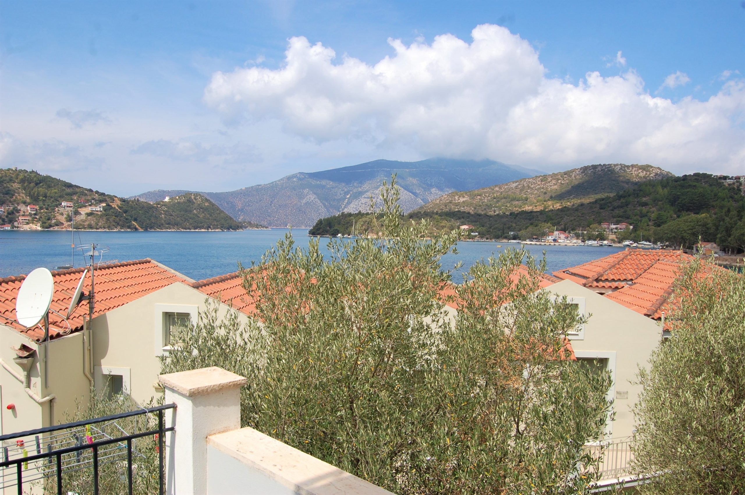 Views from outdoor space of house for sale Ithaca Greece, Vathi