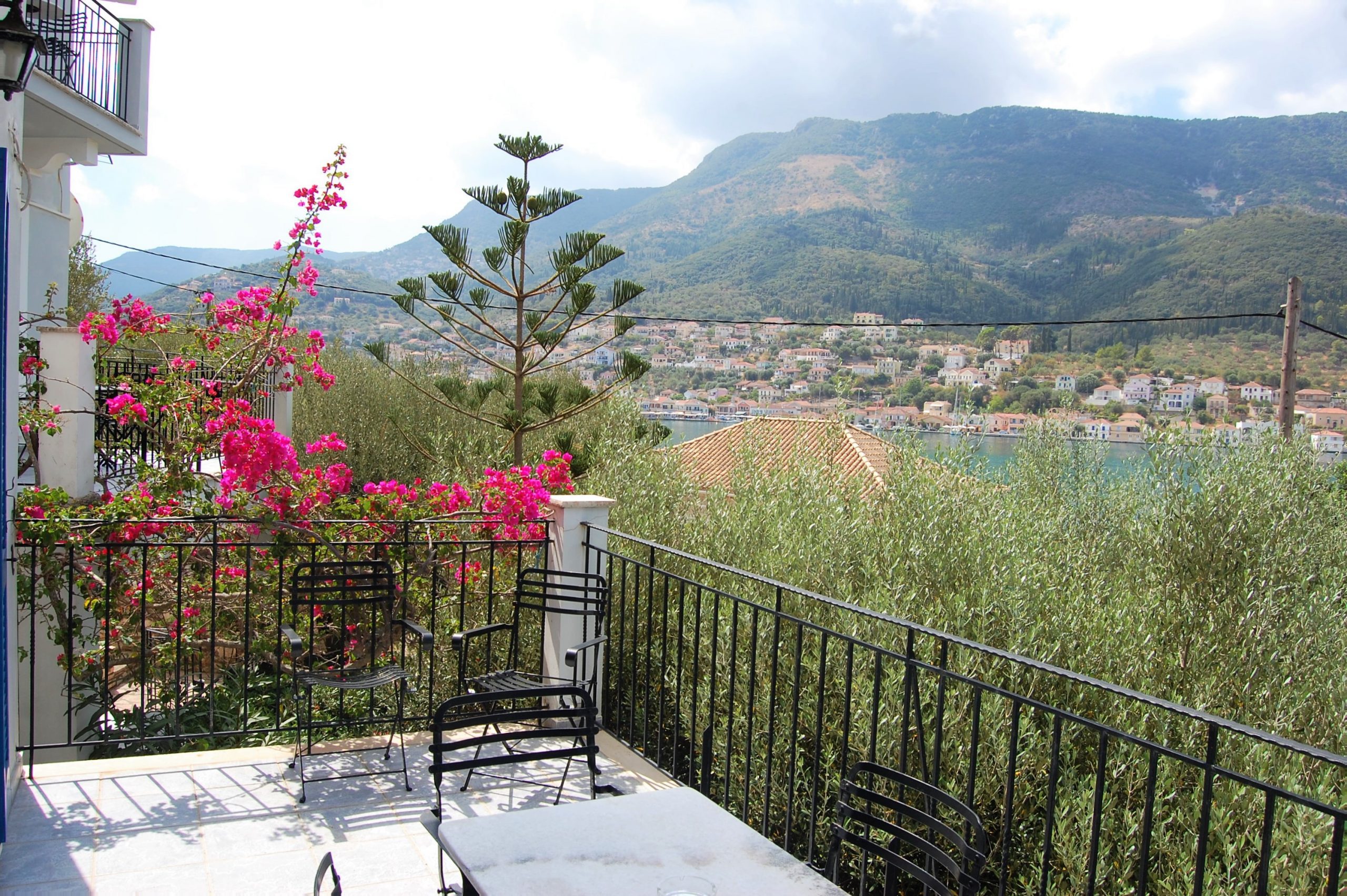 Views from outdoor space of house for sale Ithaca Greece, Vathi