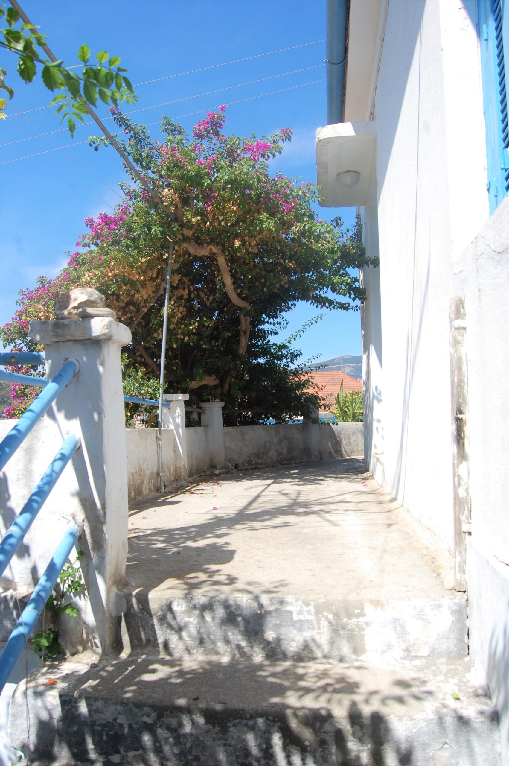 Exterior entrance of house for sale Ithaca Greece, Vathi