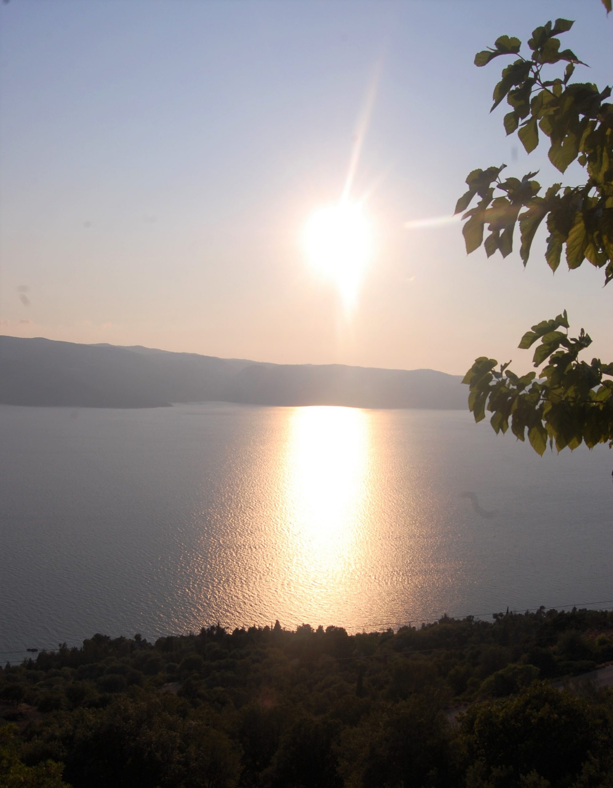 Sunset views from land for sale Ithaca Greece, Lefki