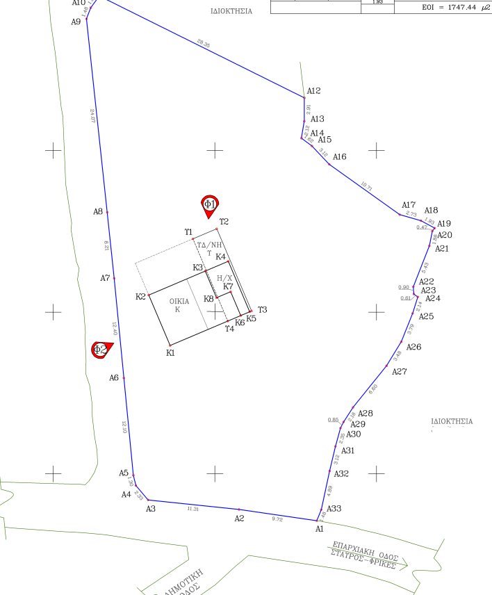 Landscape and terrain of land for sale Ithaca Greece, Stavros