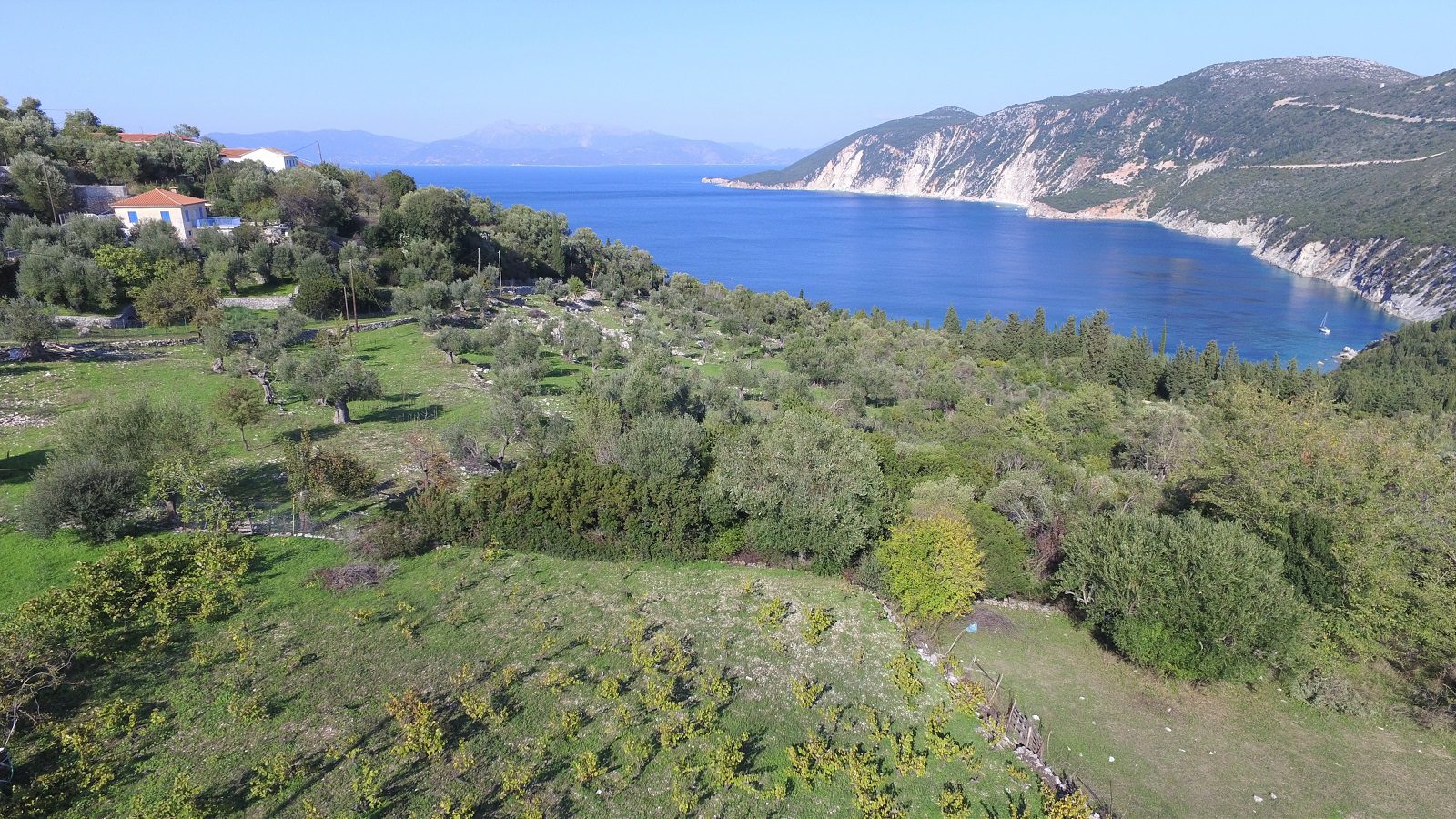 View from land for sale Ithaca Greece, Kolleri