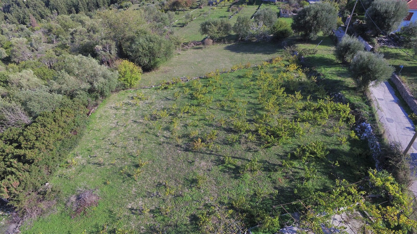 Aerial view of land for sale Ithaca Greece, Kolleri