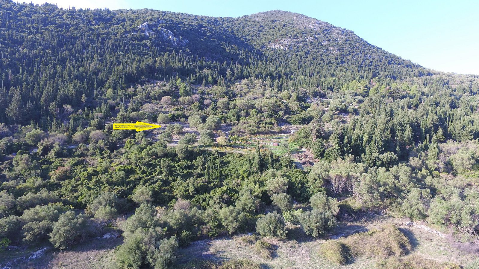 Aerial views of land for sale Ithaca Greece, Stavros