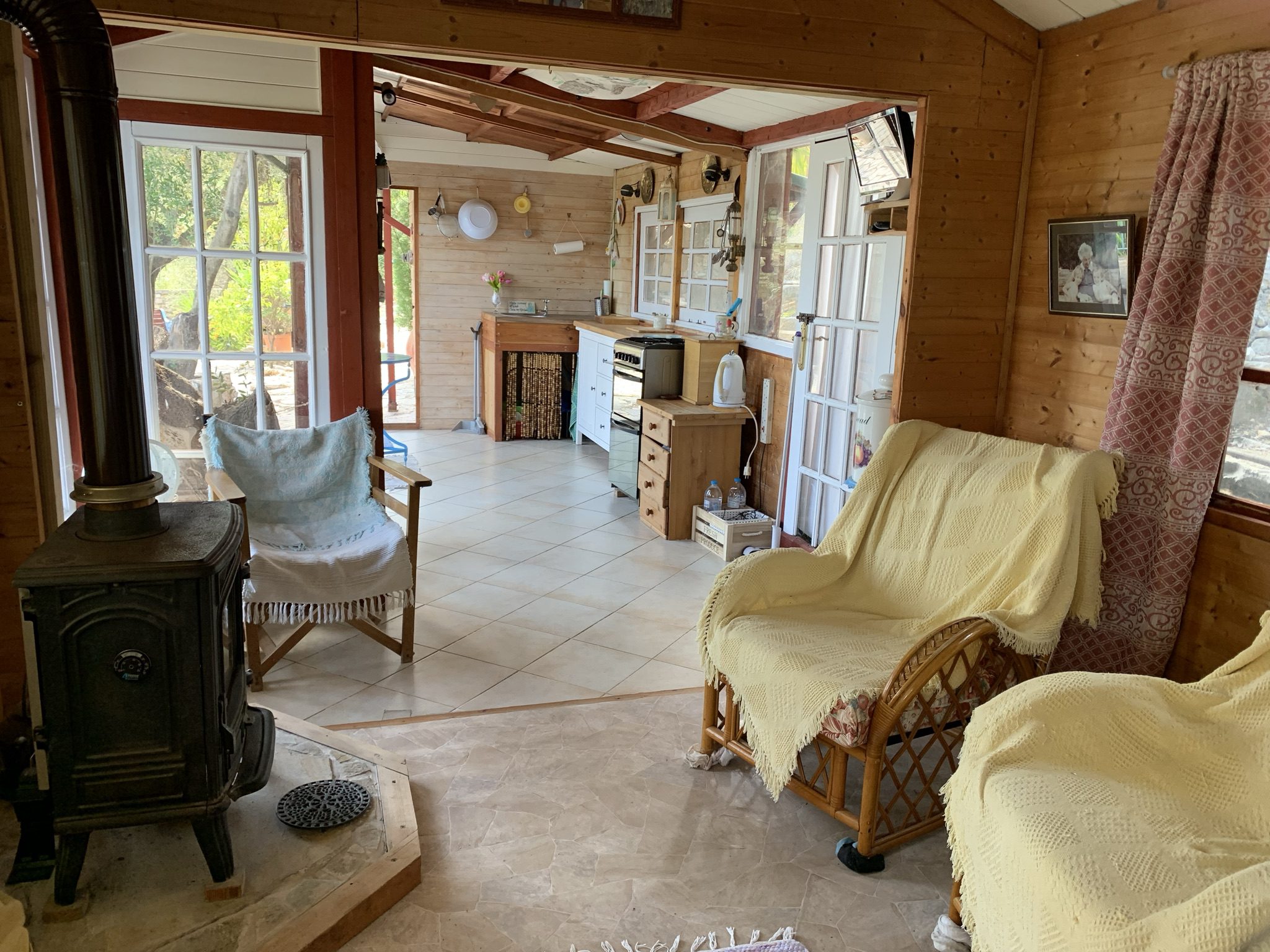 Living room area of house for sale on Ithaca Greece, Vathi