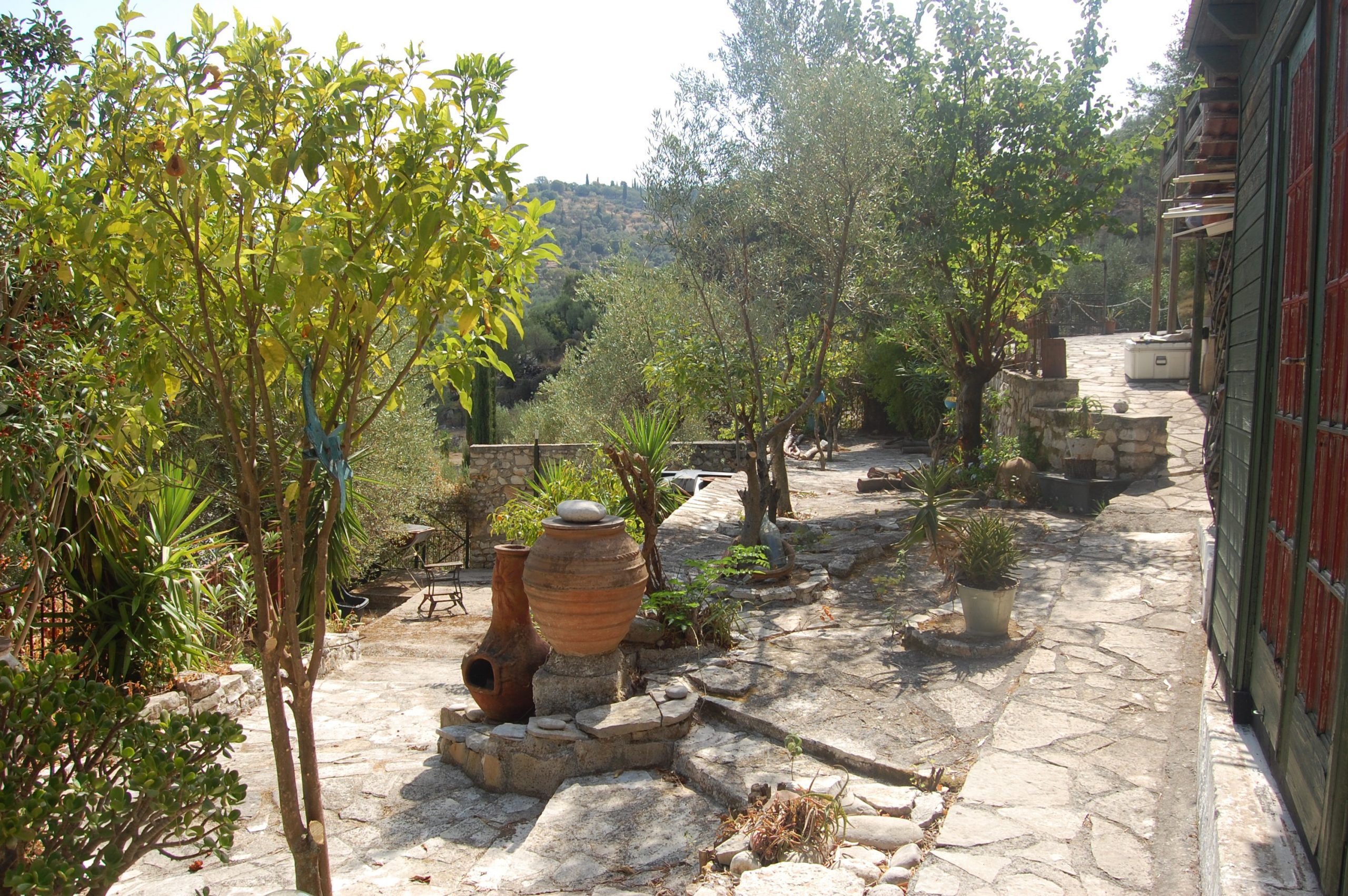 Outdoor spaces of house for sale on Ithaca Greece, Vathi