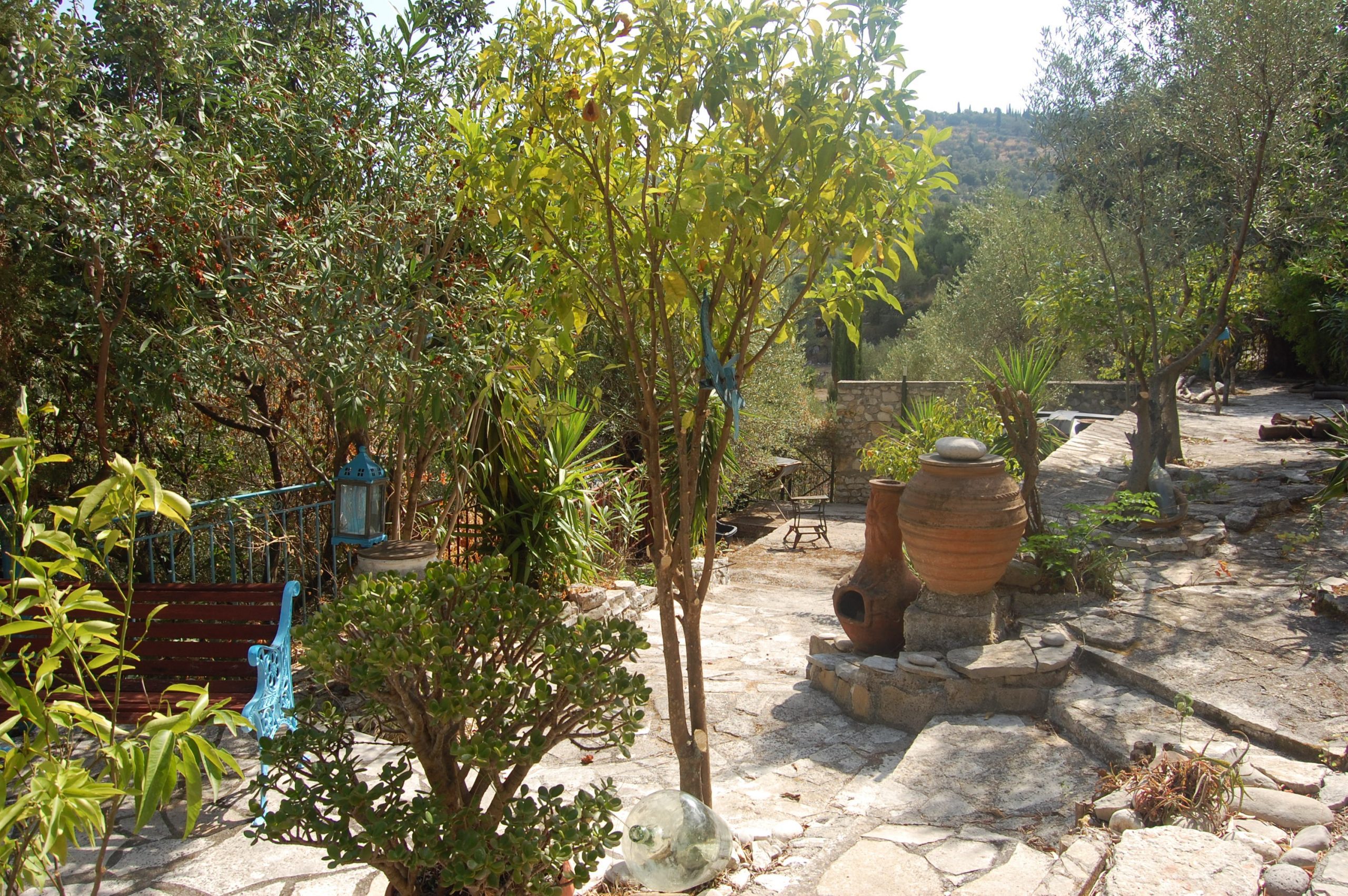 Outdoor spaces of house for sale on Ithaca Greece, Vathi