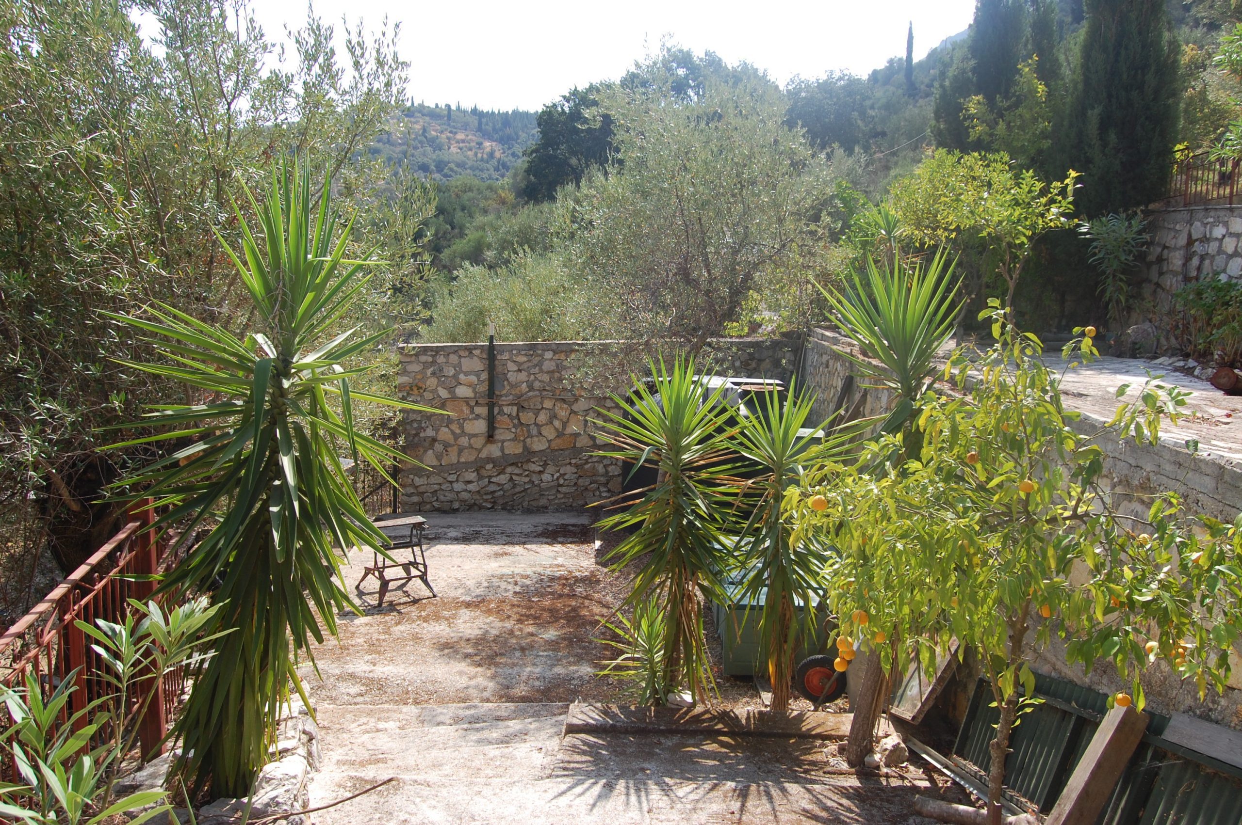 Outdoor spaces of house for sale on Ithaca Greece, Vathi