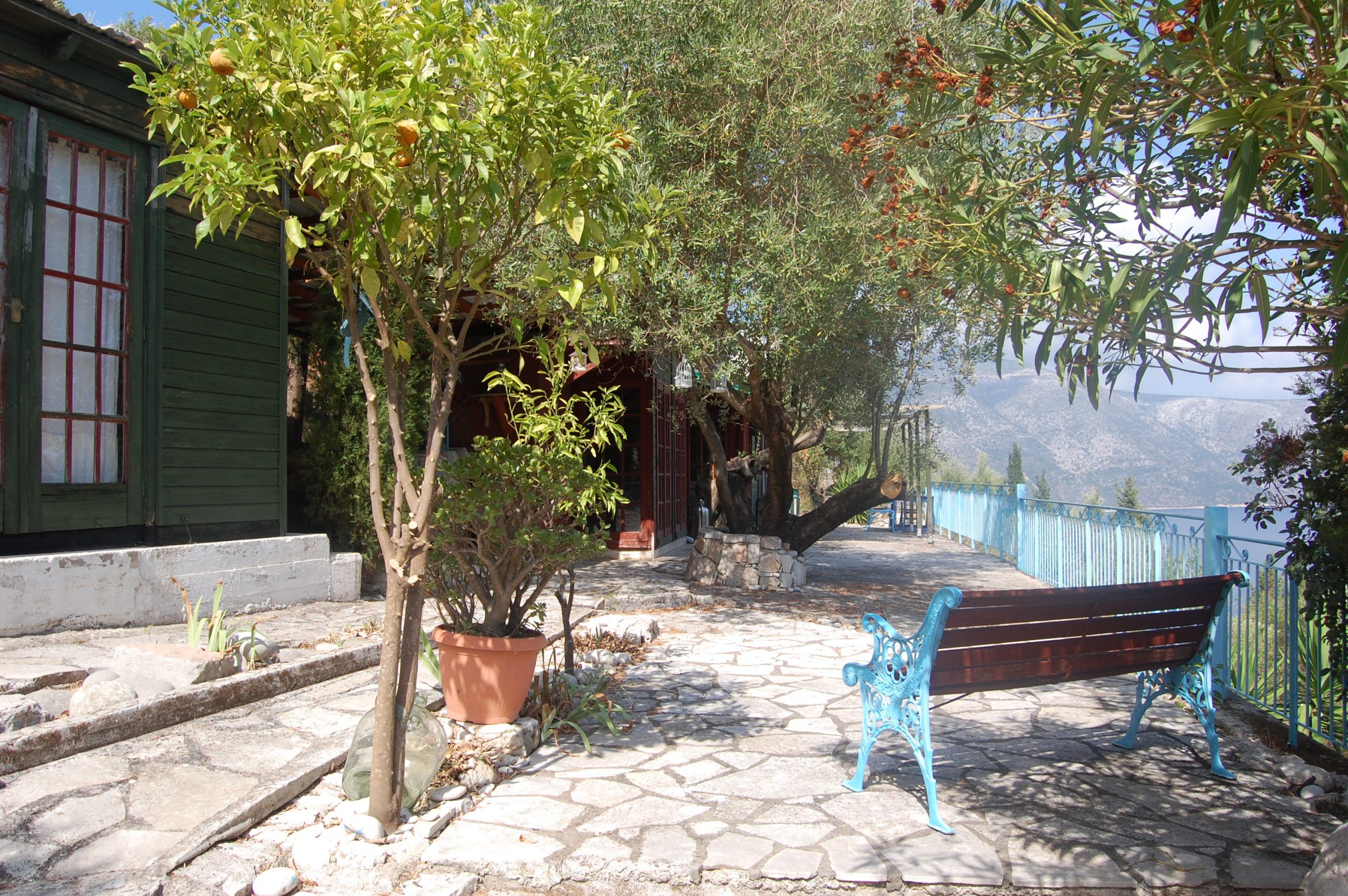 Outdoor spaces of house for sale on Ithaca Greece, Vathi