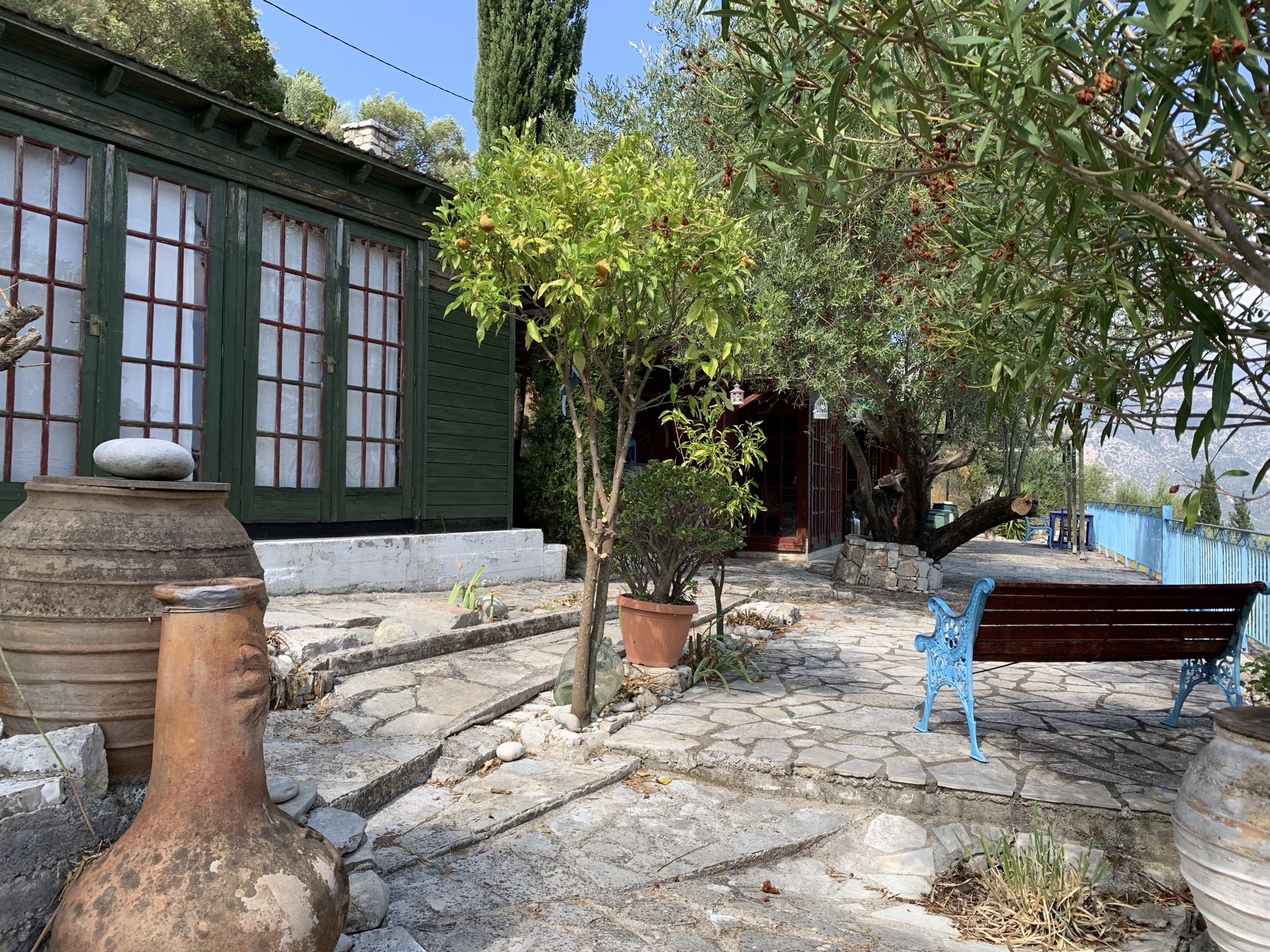 Exterior of house for sale on Ithaca Greece, Vathi