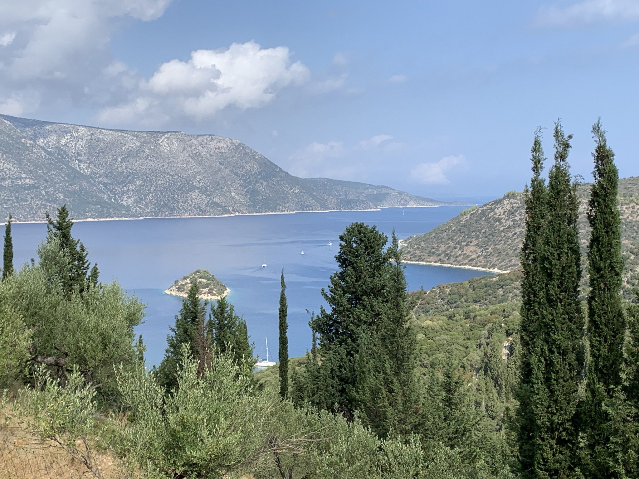 Sea views from house for sale on Ithaca Greece, Vathi