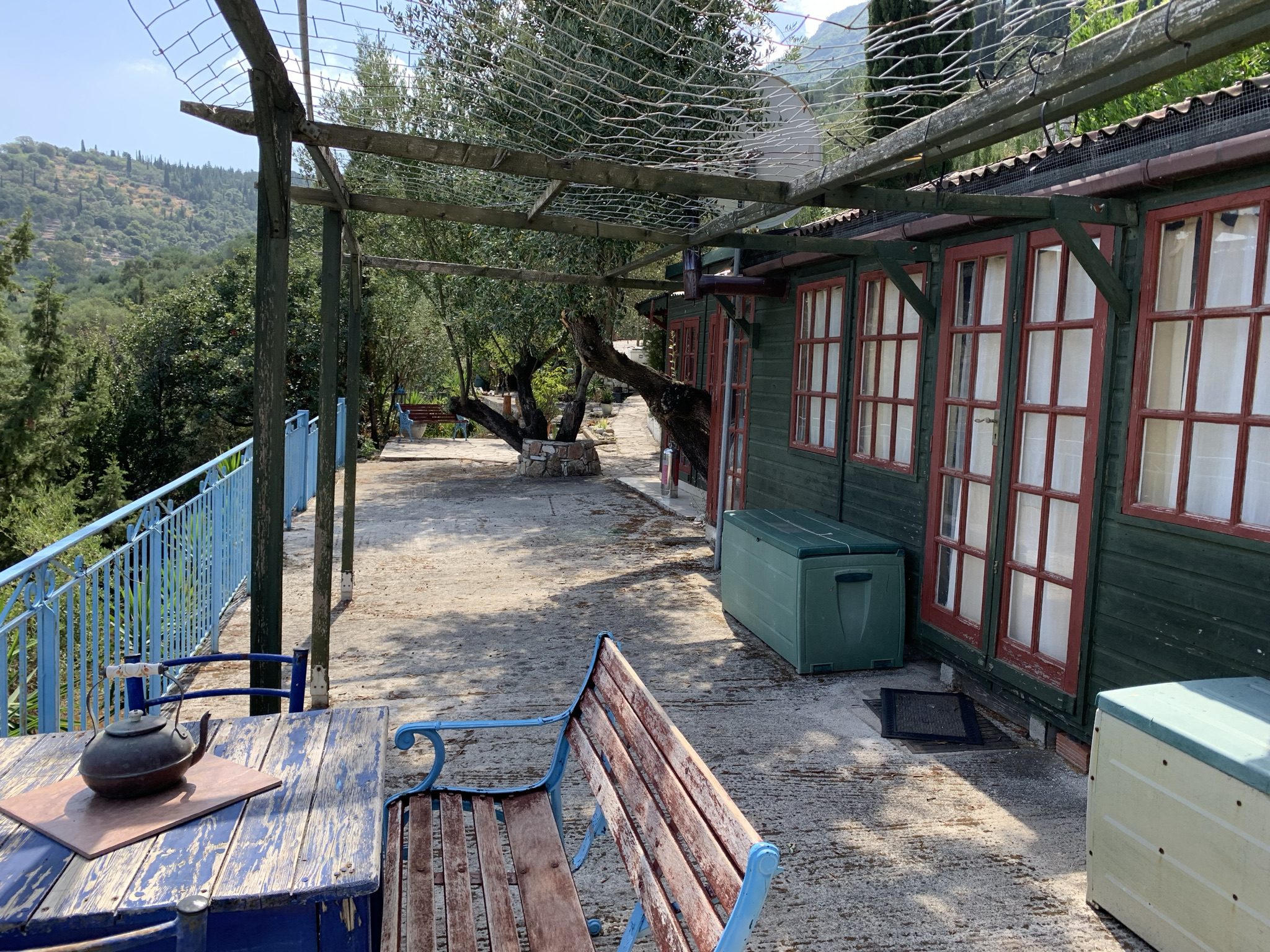 Terrace of house for sale on Ithaca Greece, Vathi