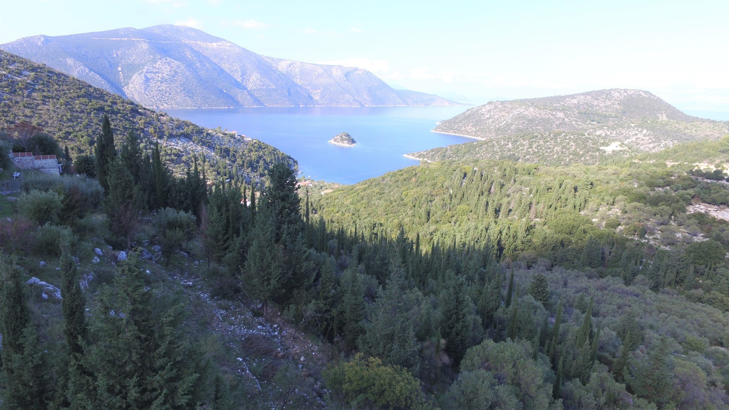 Sea views from house for sale on Ithaca Greece, Vathi