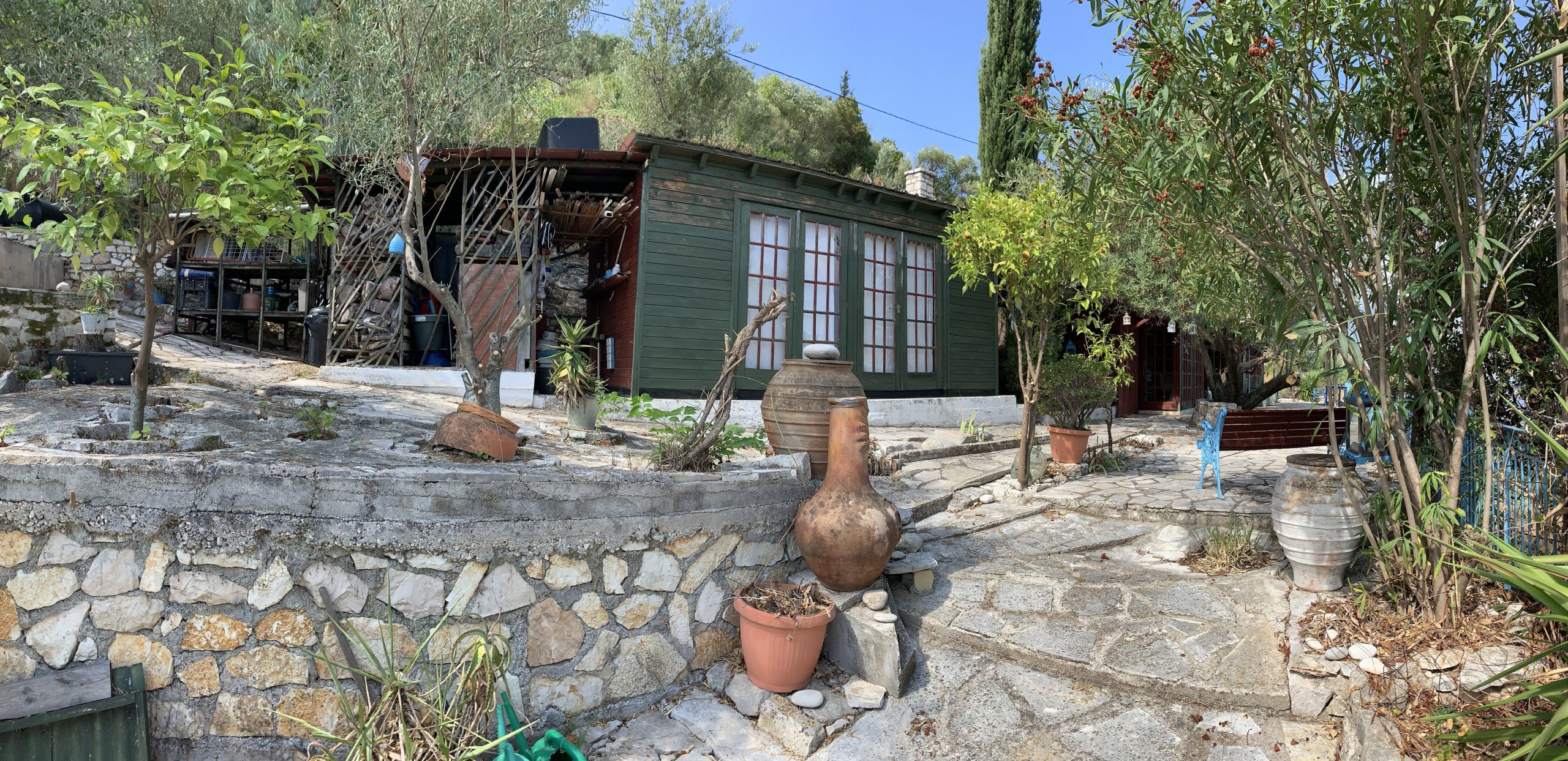 Exterior of house for sale on Ithaca Greece, Vathi
