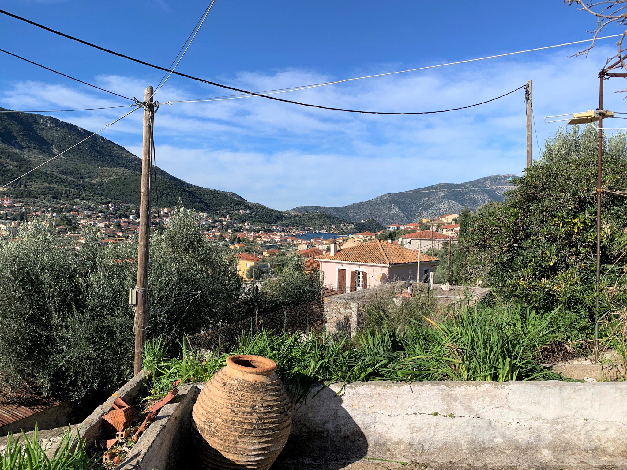 View from house for sale on Ithaca Greece, Vathi
