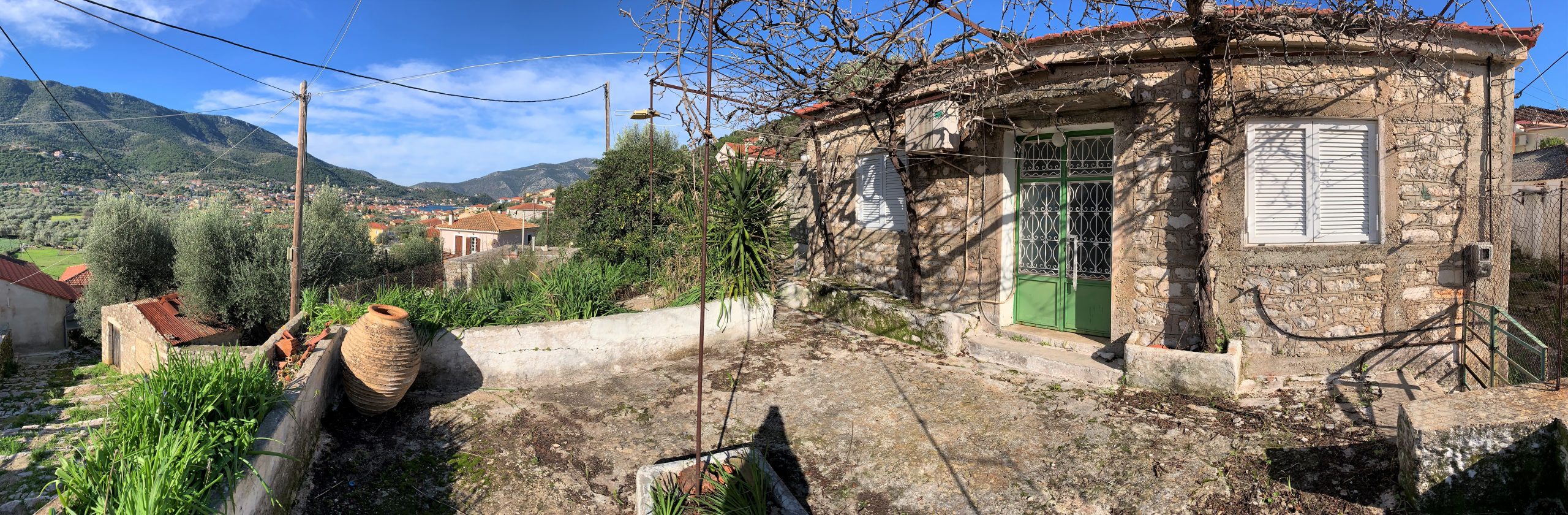 Exterior of house for sale on Ithaca Greece, Vathi