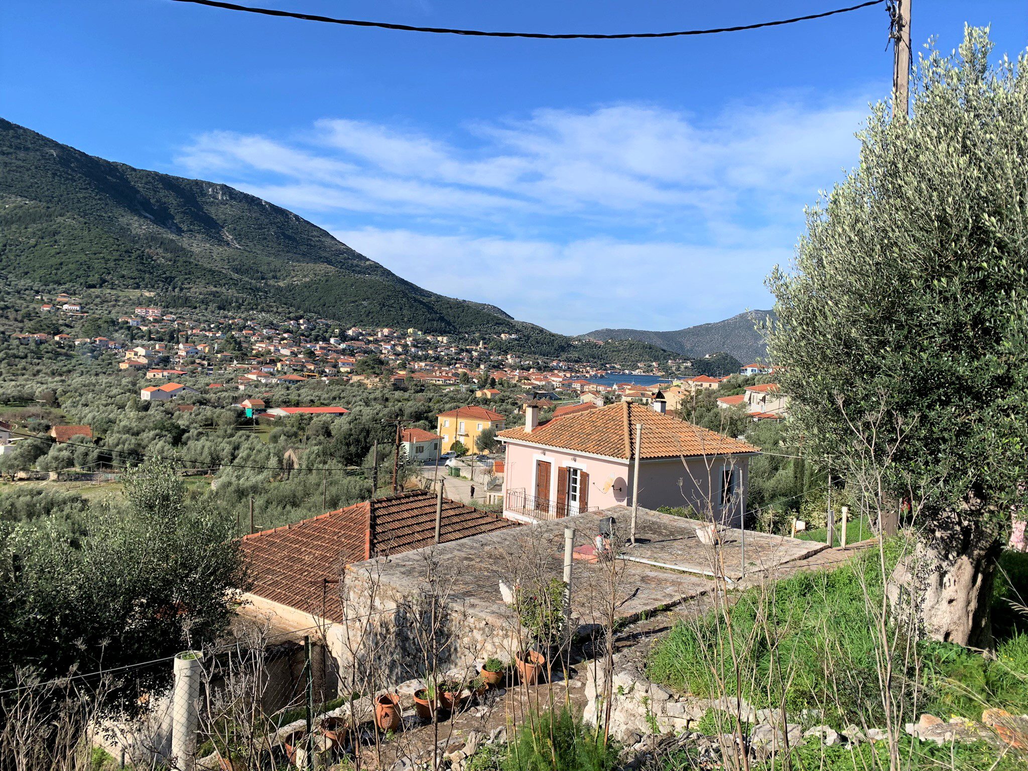View from house for sale on Ithaca Greece, Vathi