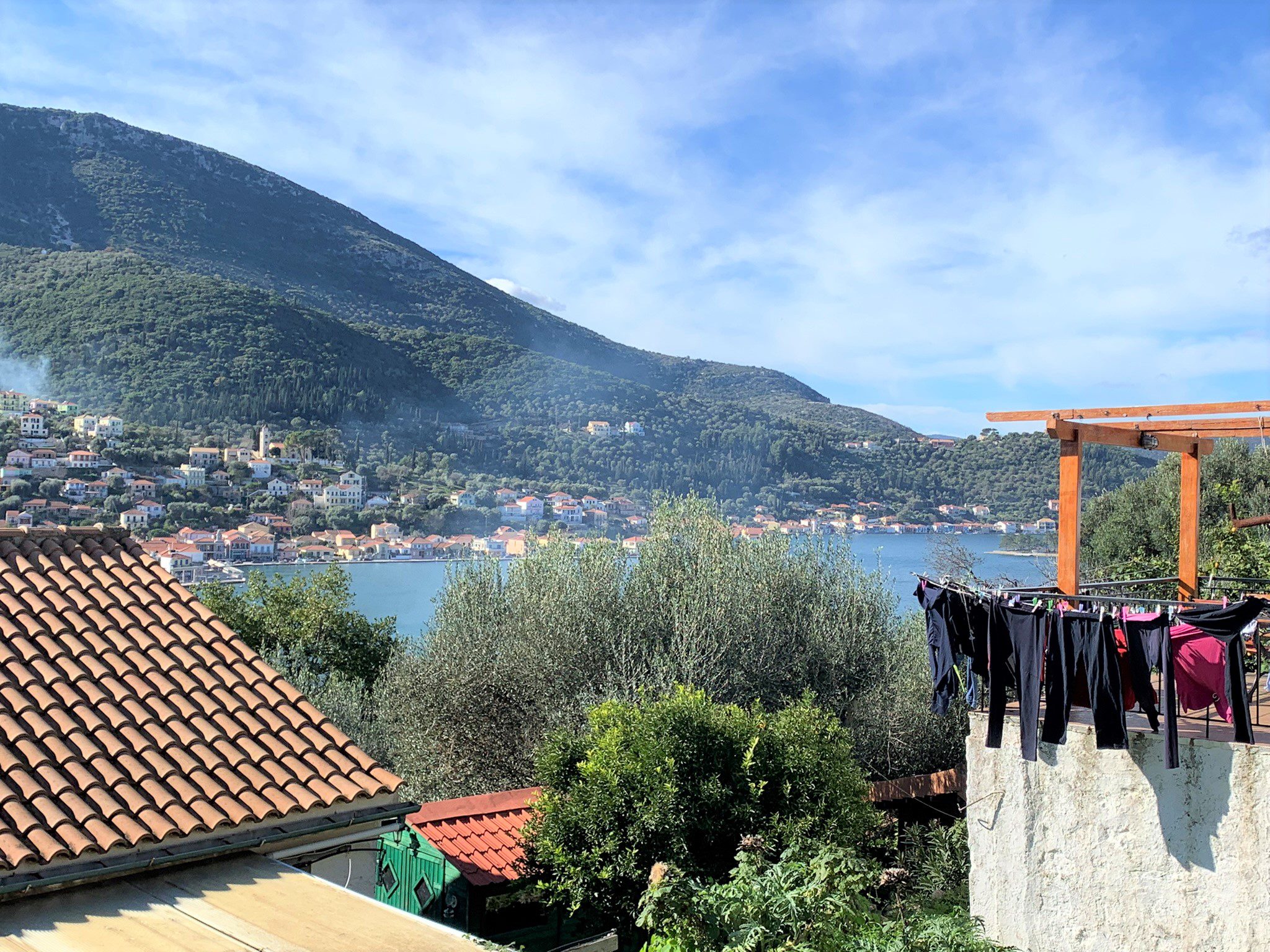 Views from ruin for sale on Ithaca Greece, Vathi