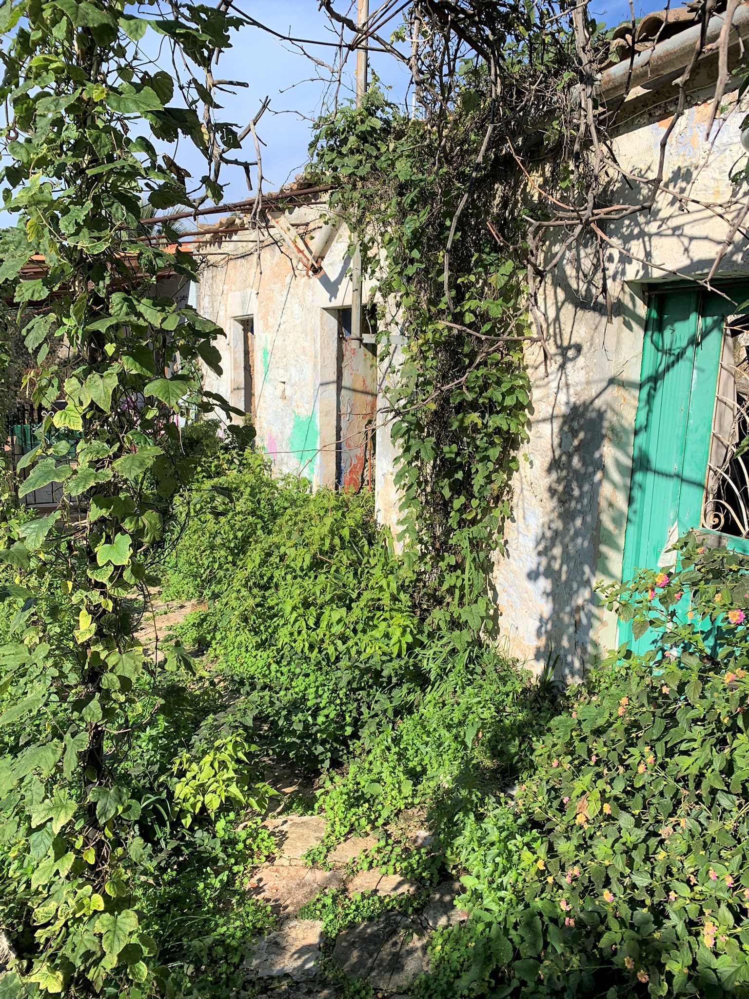 Exterior of ruin for sale on Ithaca Greece, Vathi