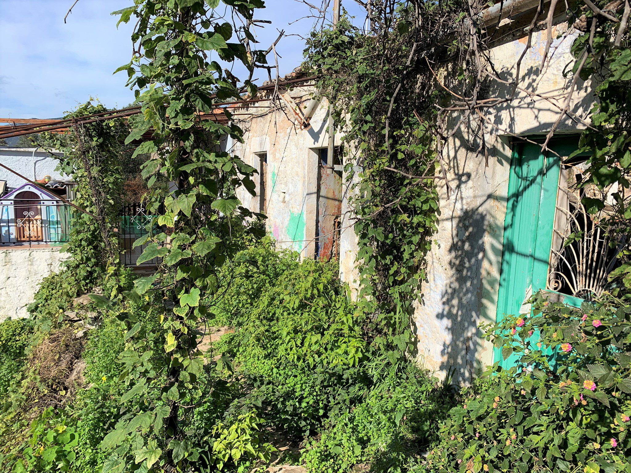 Exterior of ruin for sale on Ithaca Greece, Vathi