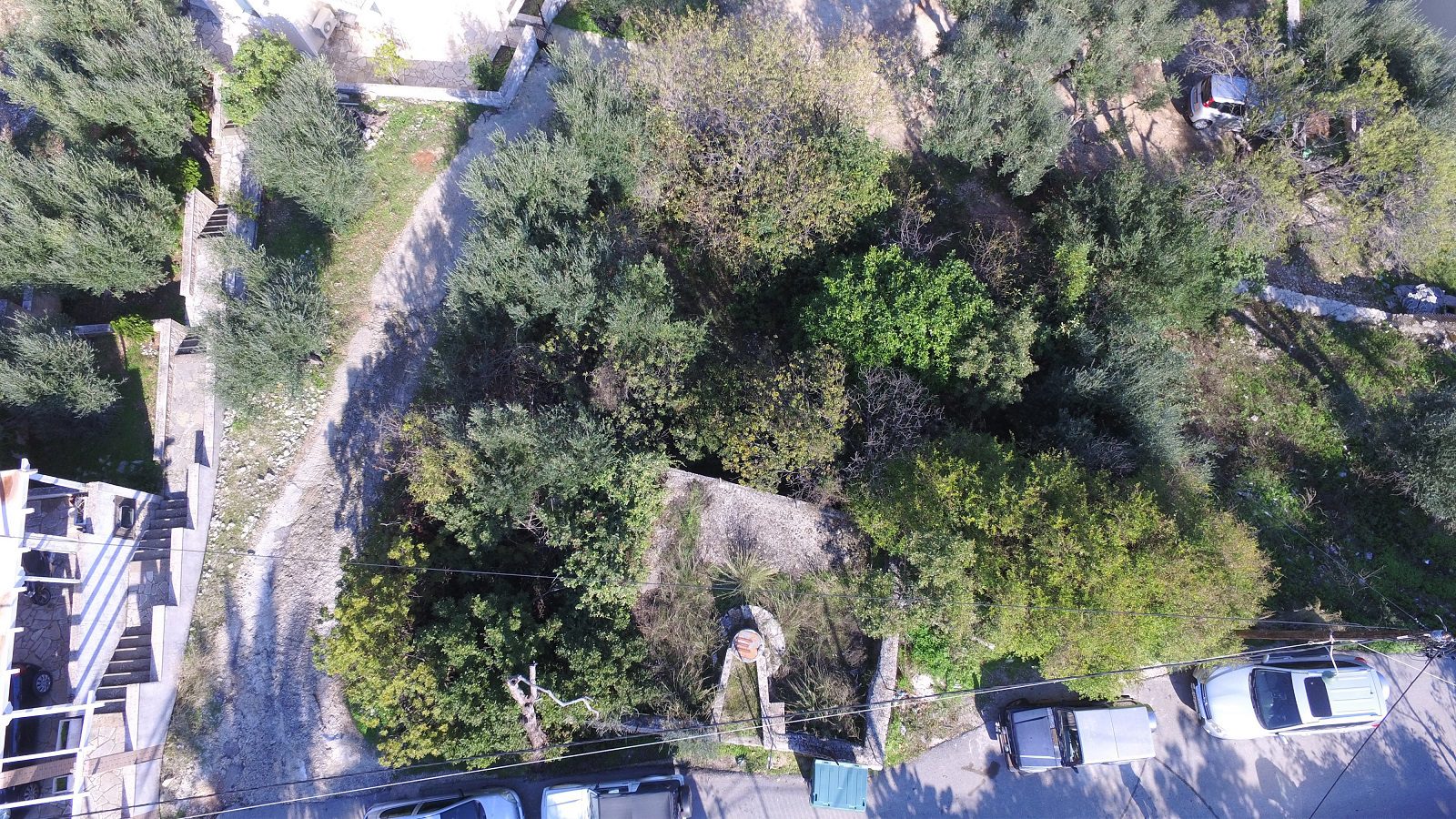 Aerial views of house for sale on Ithaca Greece, Vathi