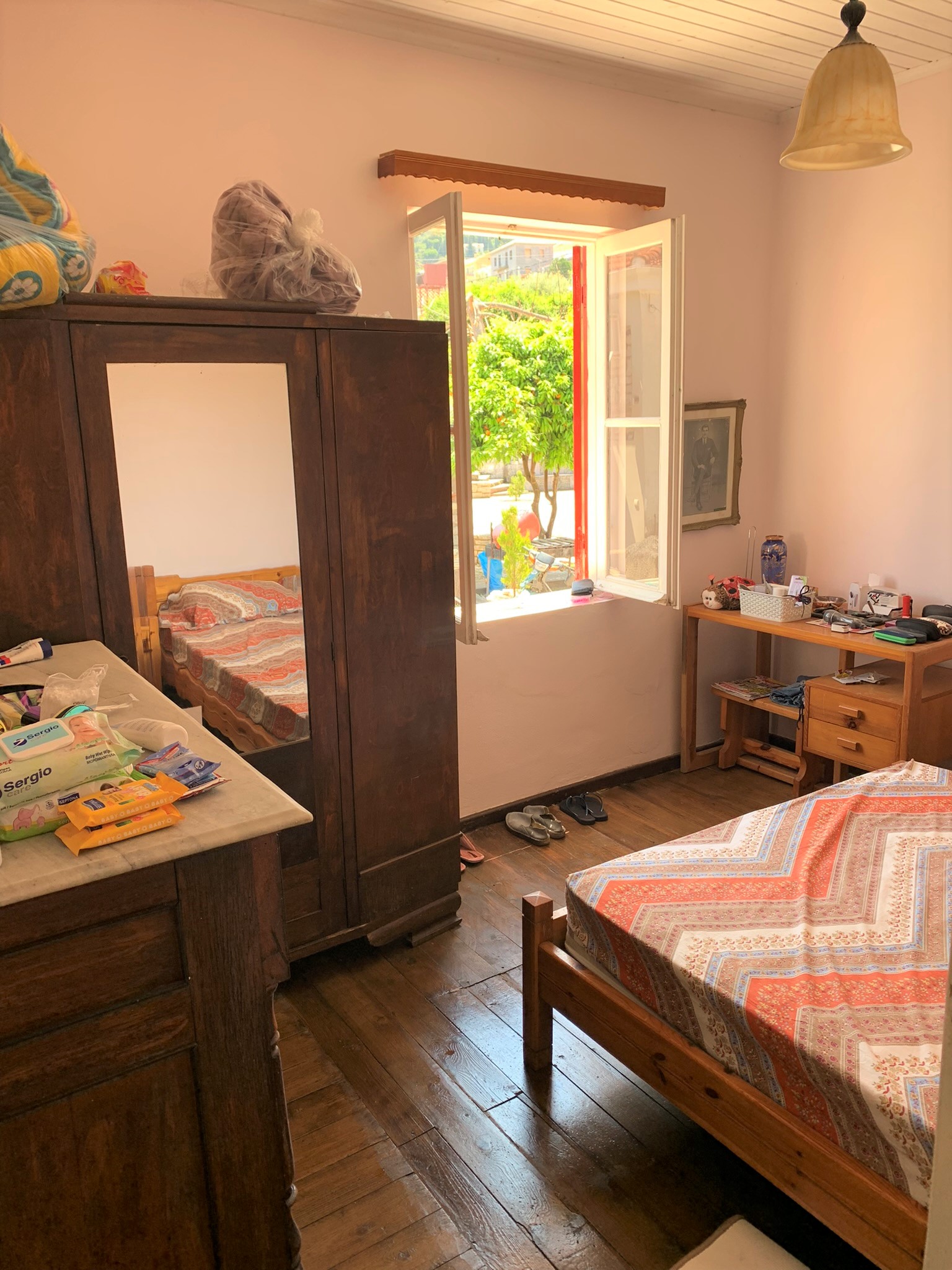 Living room of house for sale on Ithaca Greece, Vathi