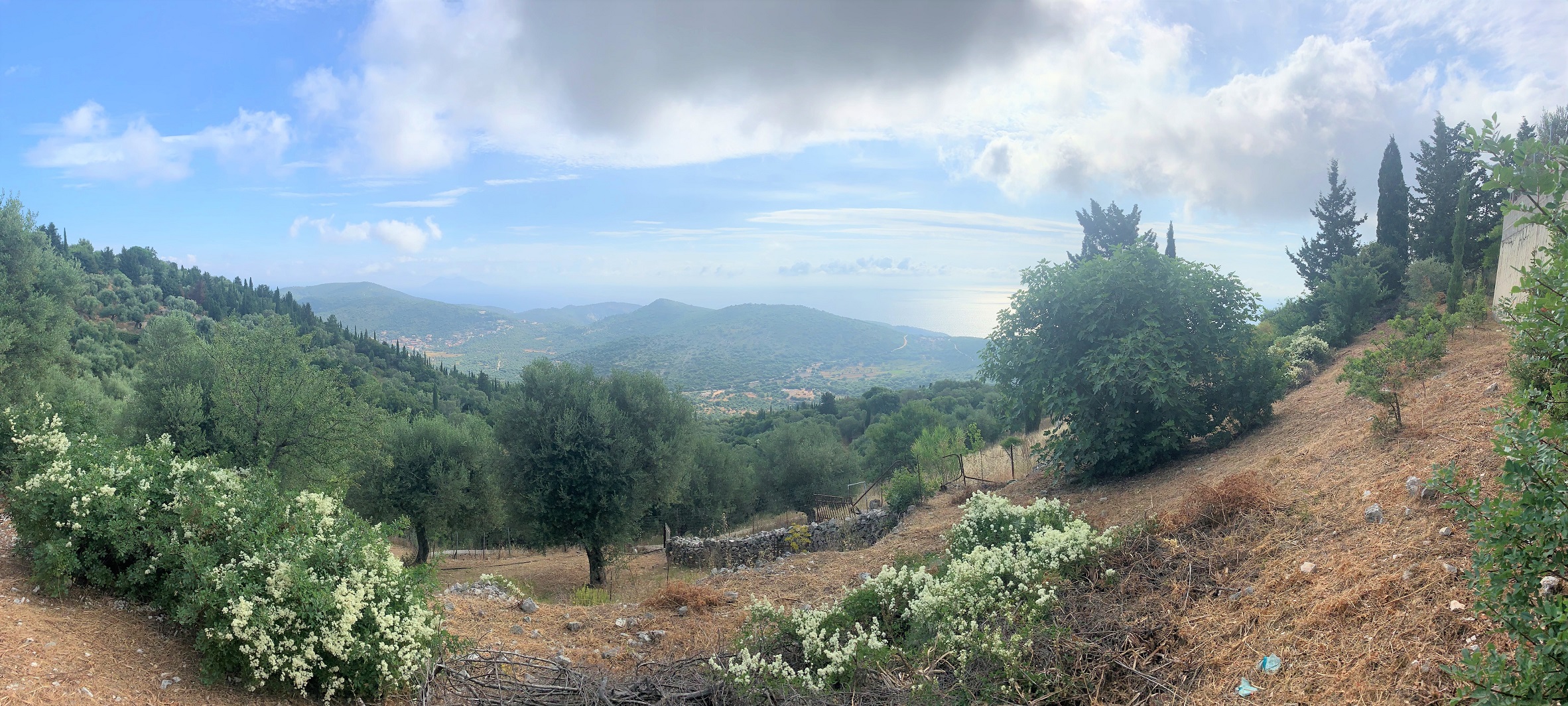 Views from land for sale on Ithaca Greece, Perachori