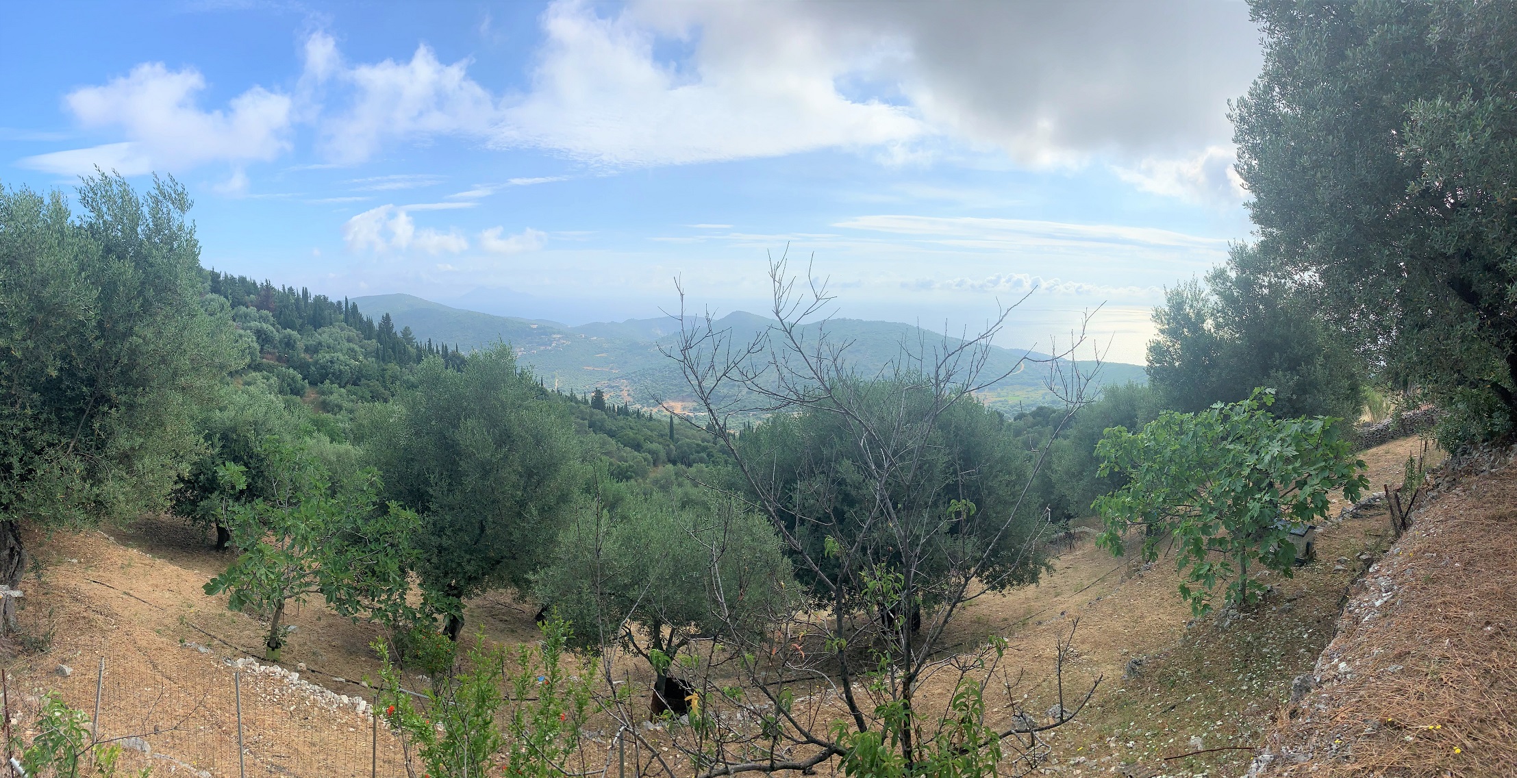 Views from land for sale on Ithaca Greece, Perachori