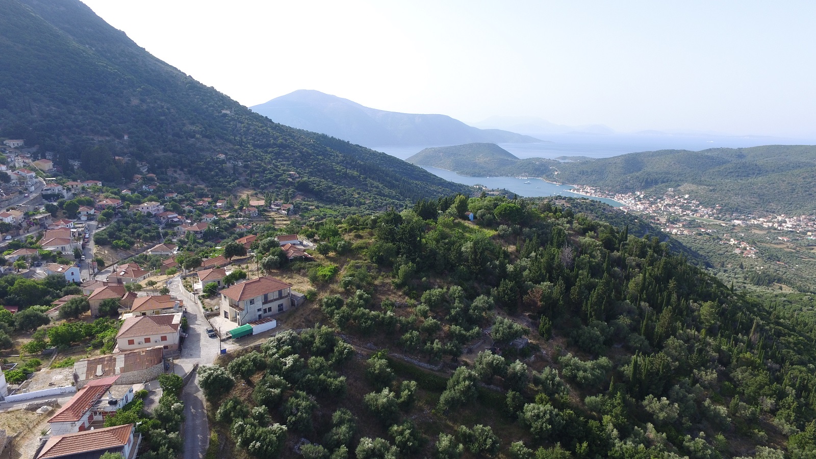 Views from land for sale on Ithaca Greece, Perachori