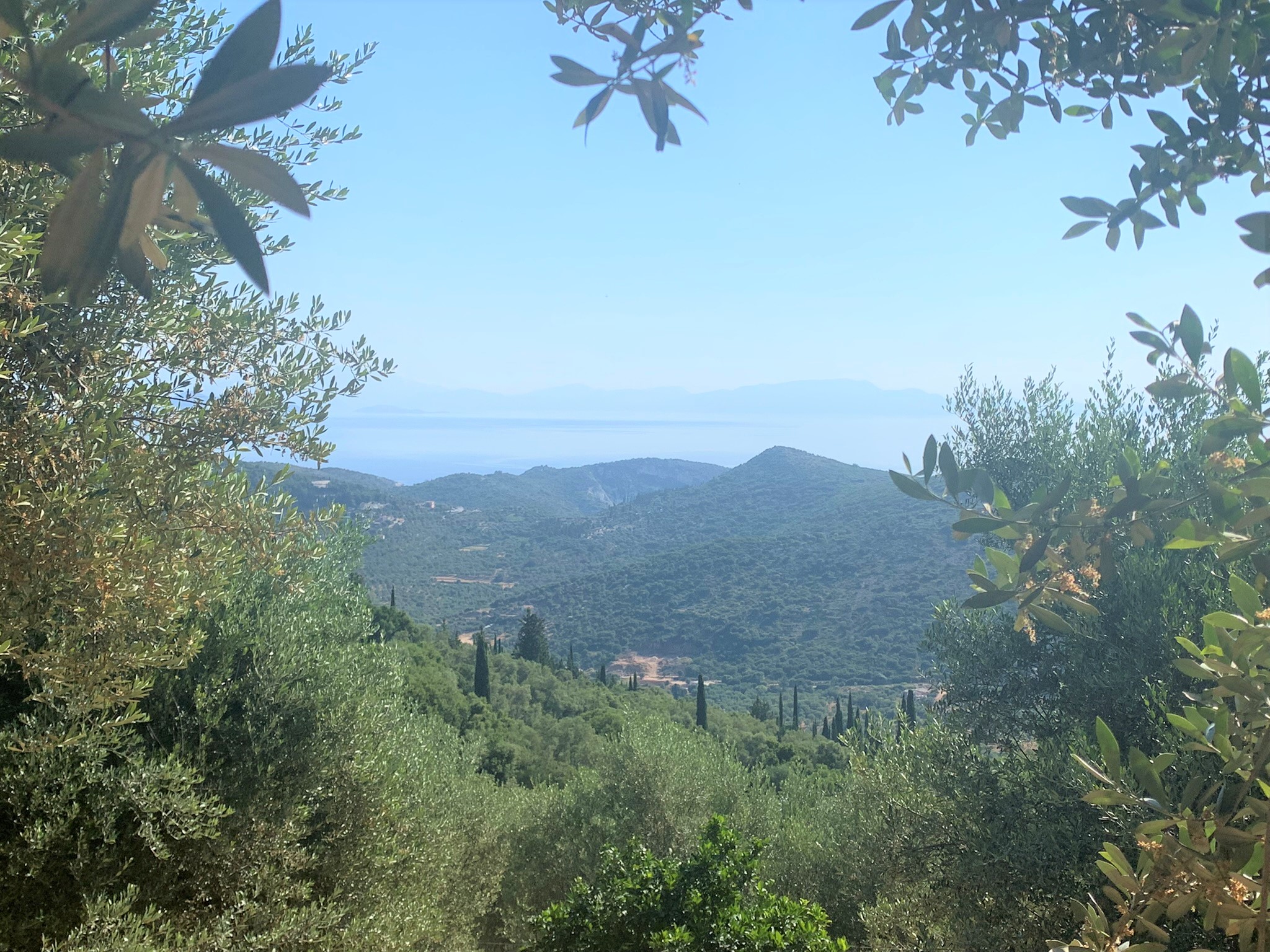 Views from land for sale on Ithaca Greece, Perachori