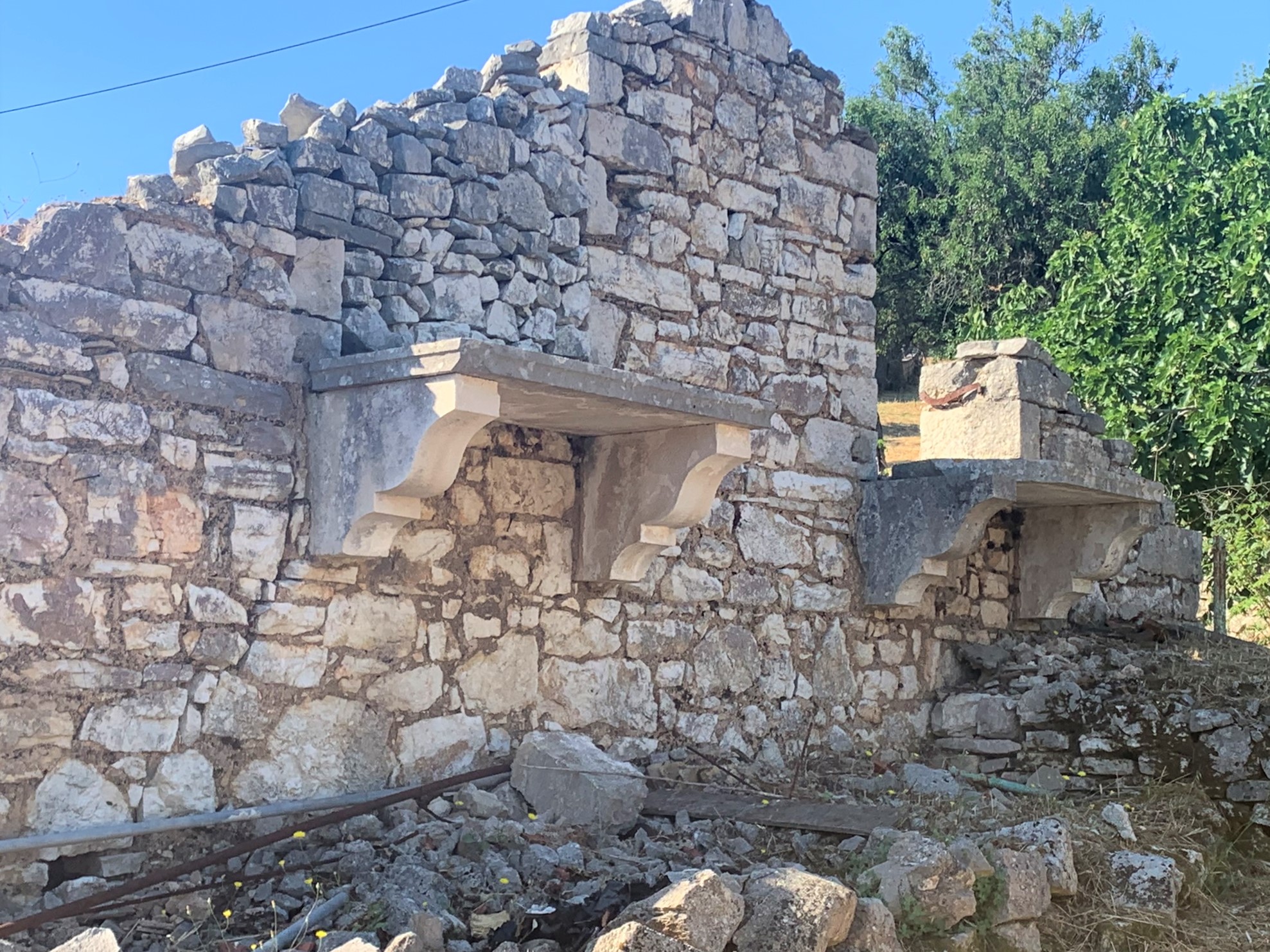 Land with ruin for sale on Ithaca Greece, Perachori