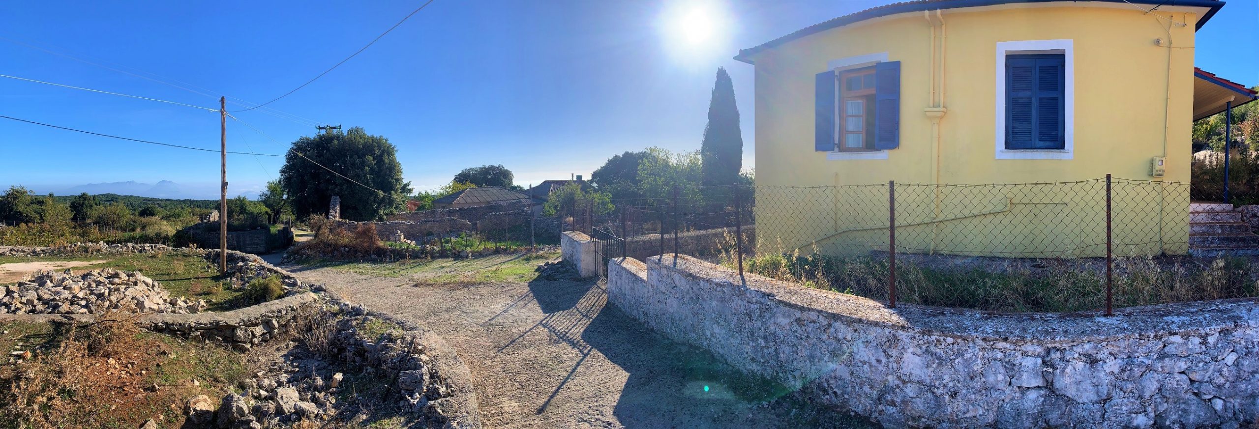 Exterior of house for sale on Ithaca Greece, Anoghi