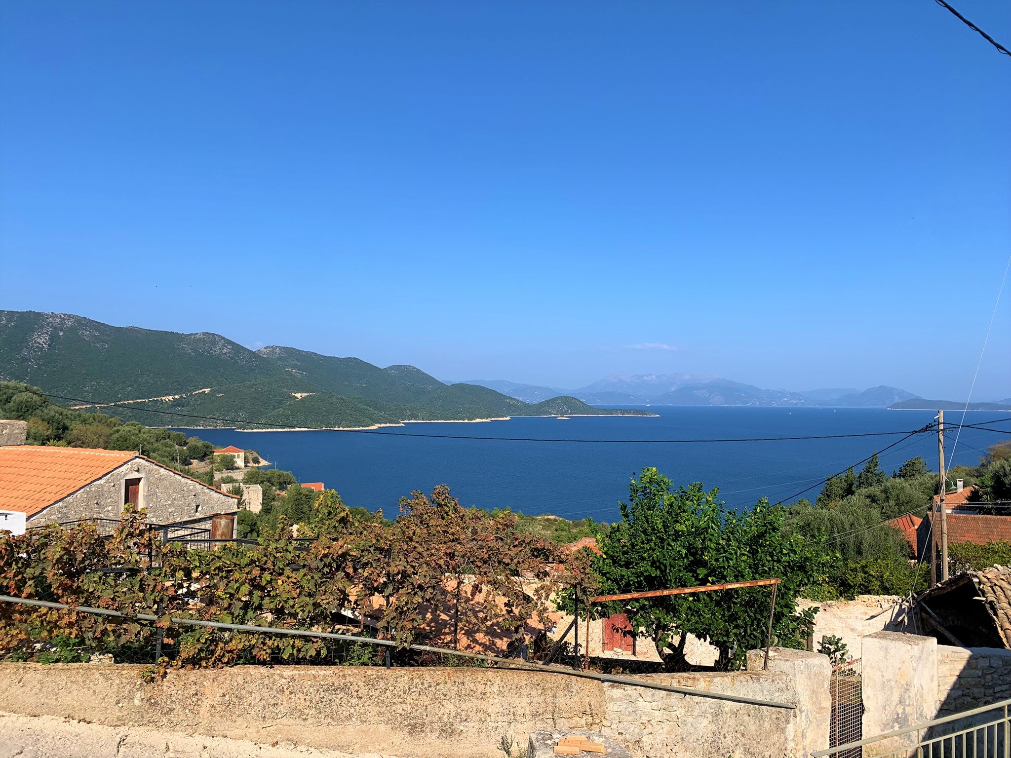 Views from house for sale on Ithaca Greece, Kioni