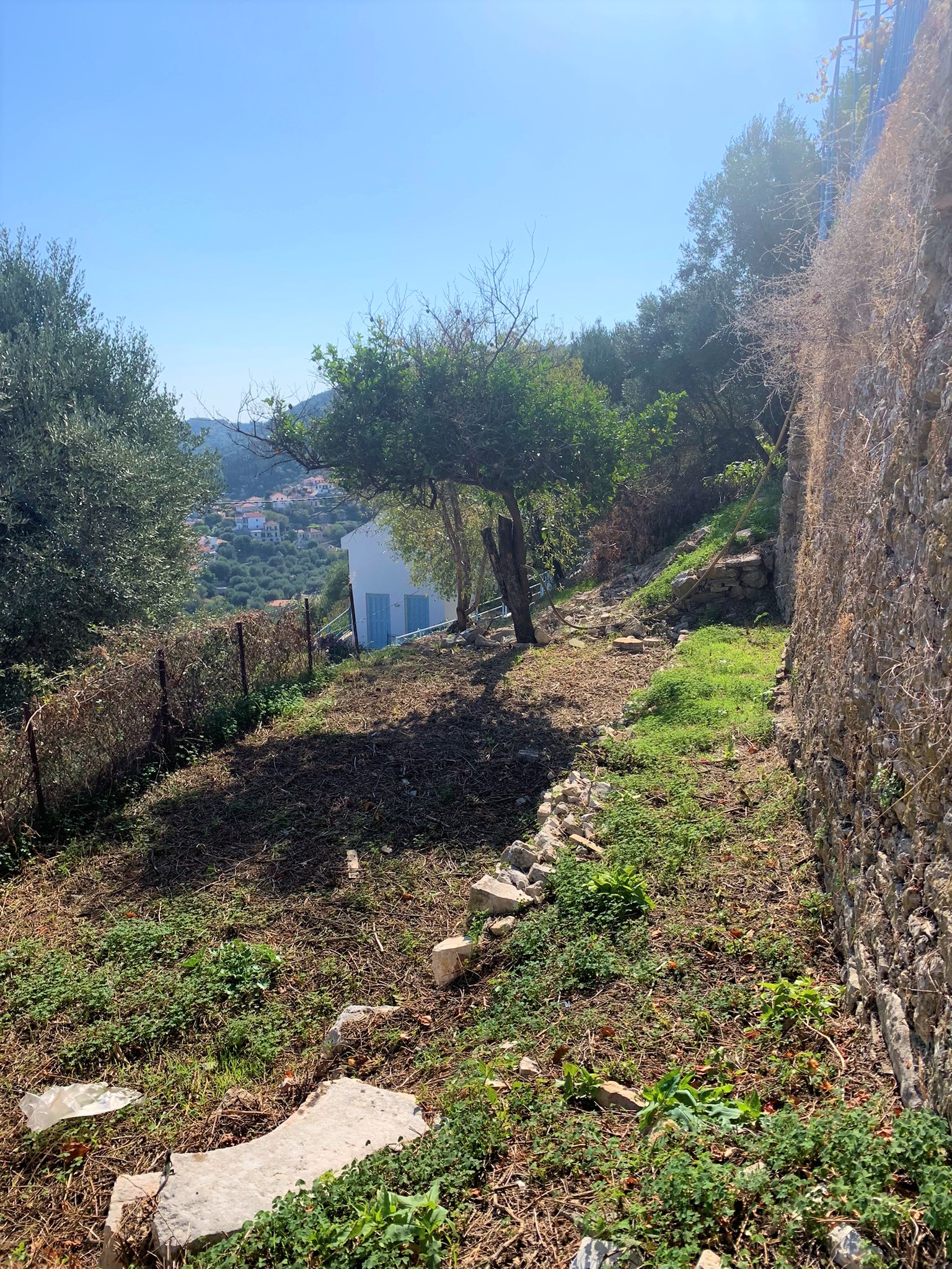 Outdoor area of house for sale on Ithaca Greece, Kioni