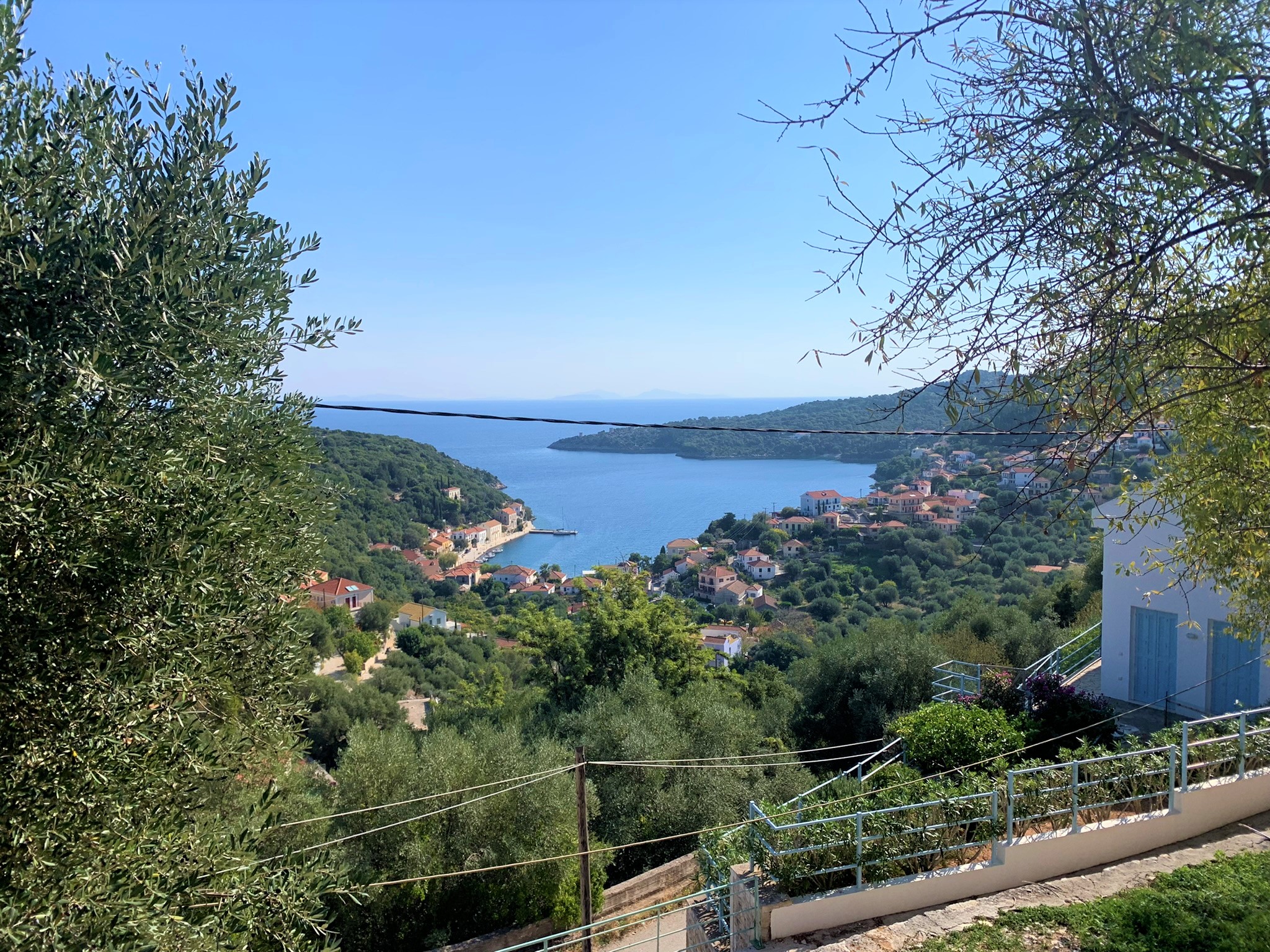 Views from house for sale on Ithaca Greece, Kioni