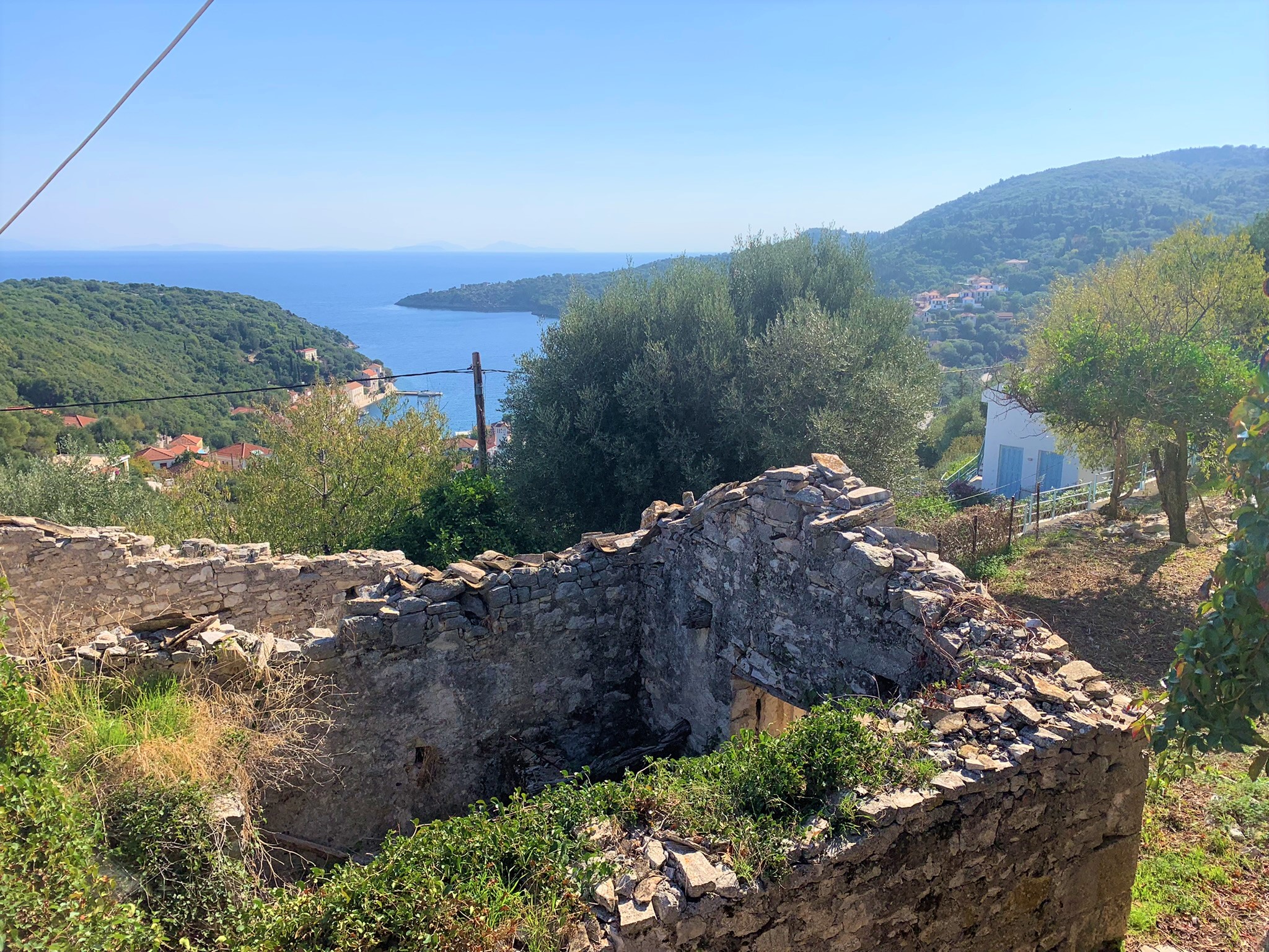 Views from house for sale on Ithaca Greece, Kioni