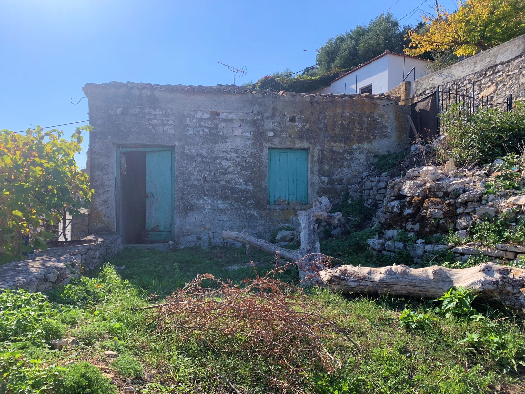 Exterior of house for sale on Ithaca Greece, Kioni